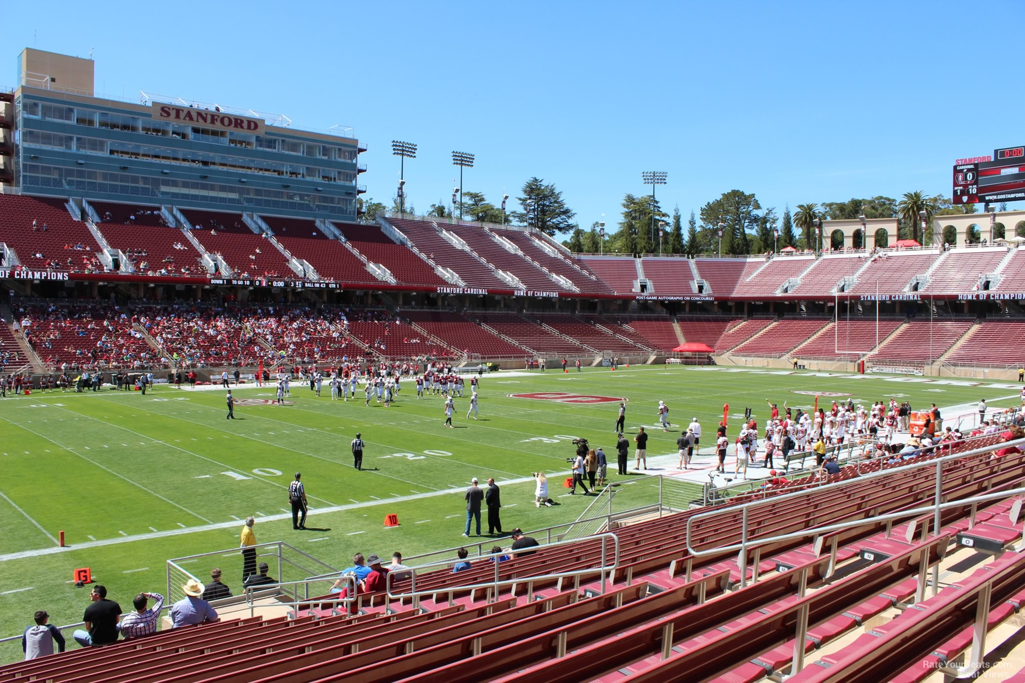 section 138, row j seat view  - stanford stadium