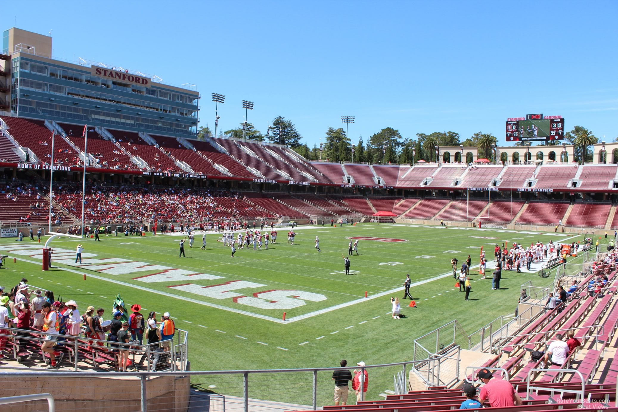section 140, row j seat view  - stanford stadium