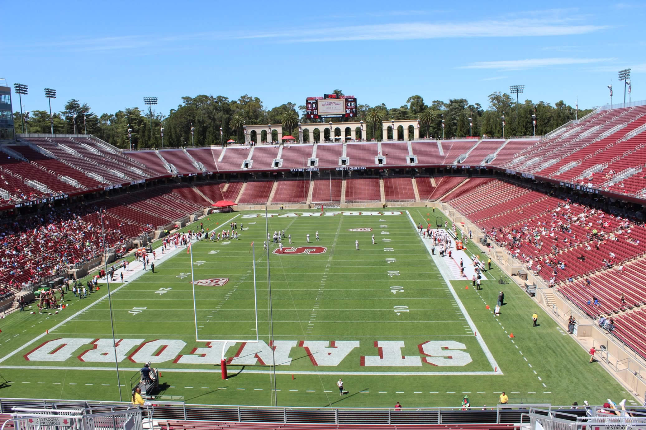 section 203, row j seat view  for football - stanford stadium