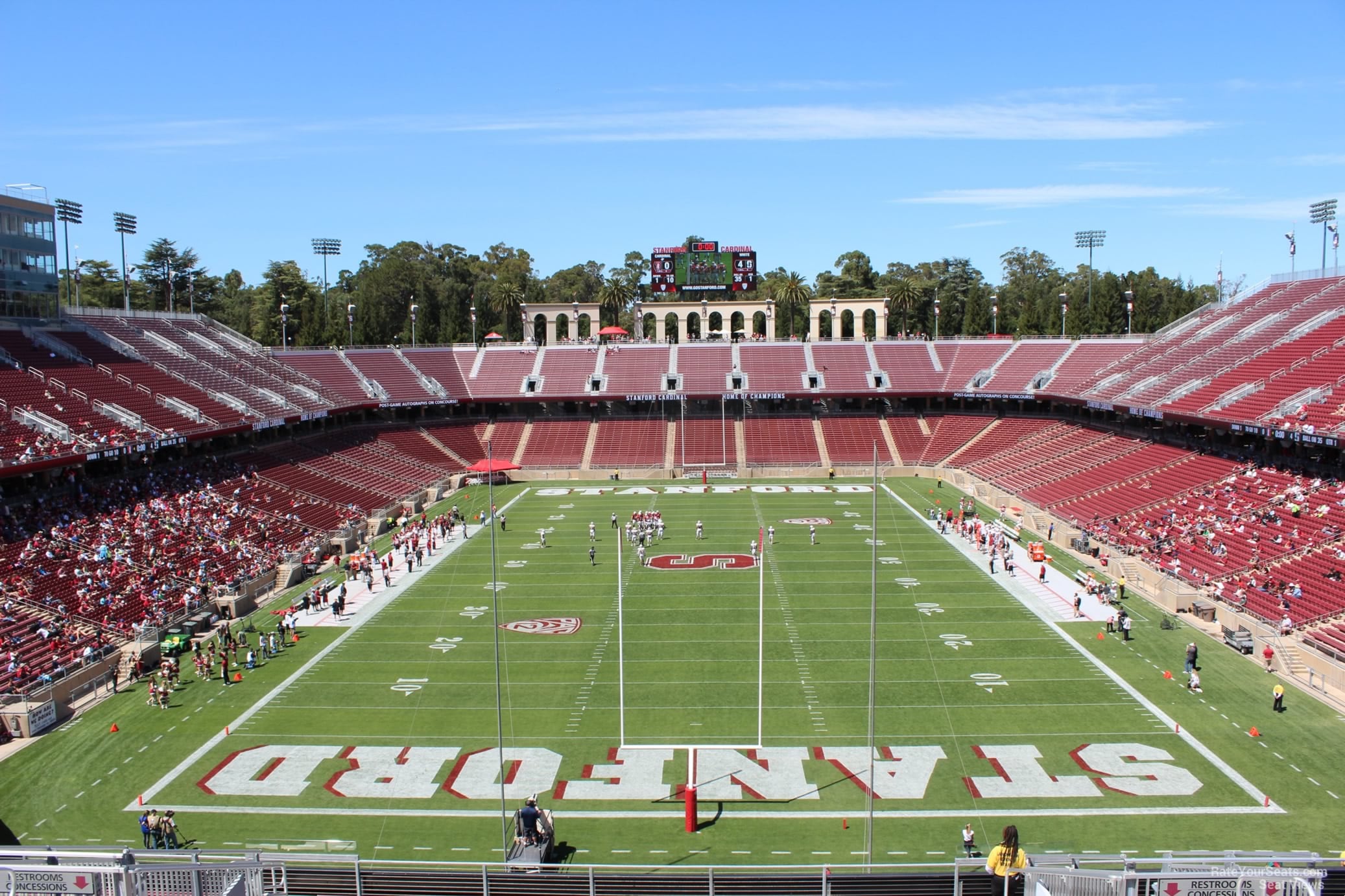 section 204, row j seat view  for football - stanford stadium