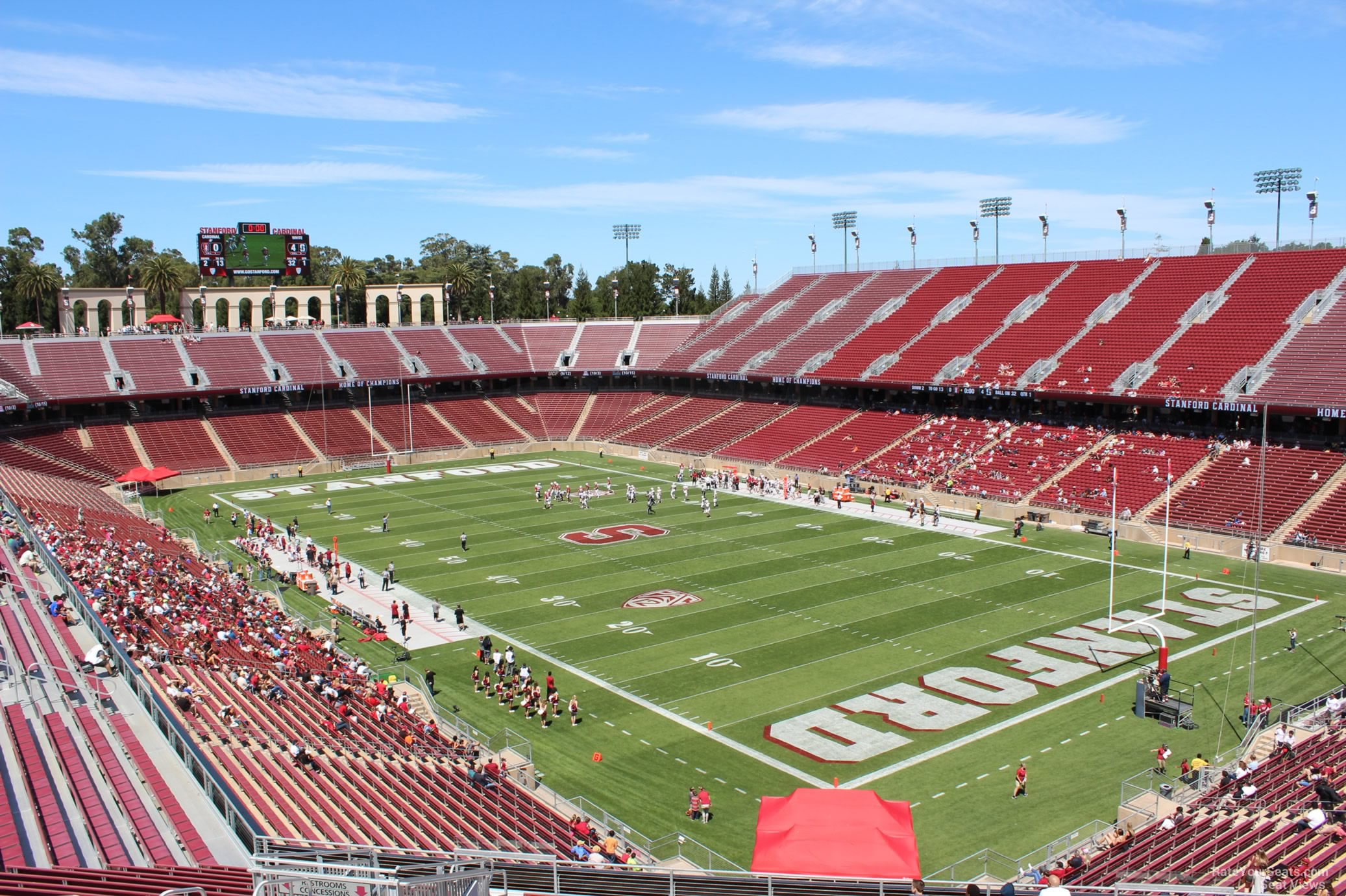 section 207, row j seat view  - stanford stadium