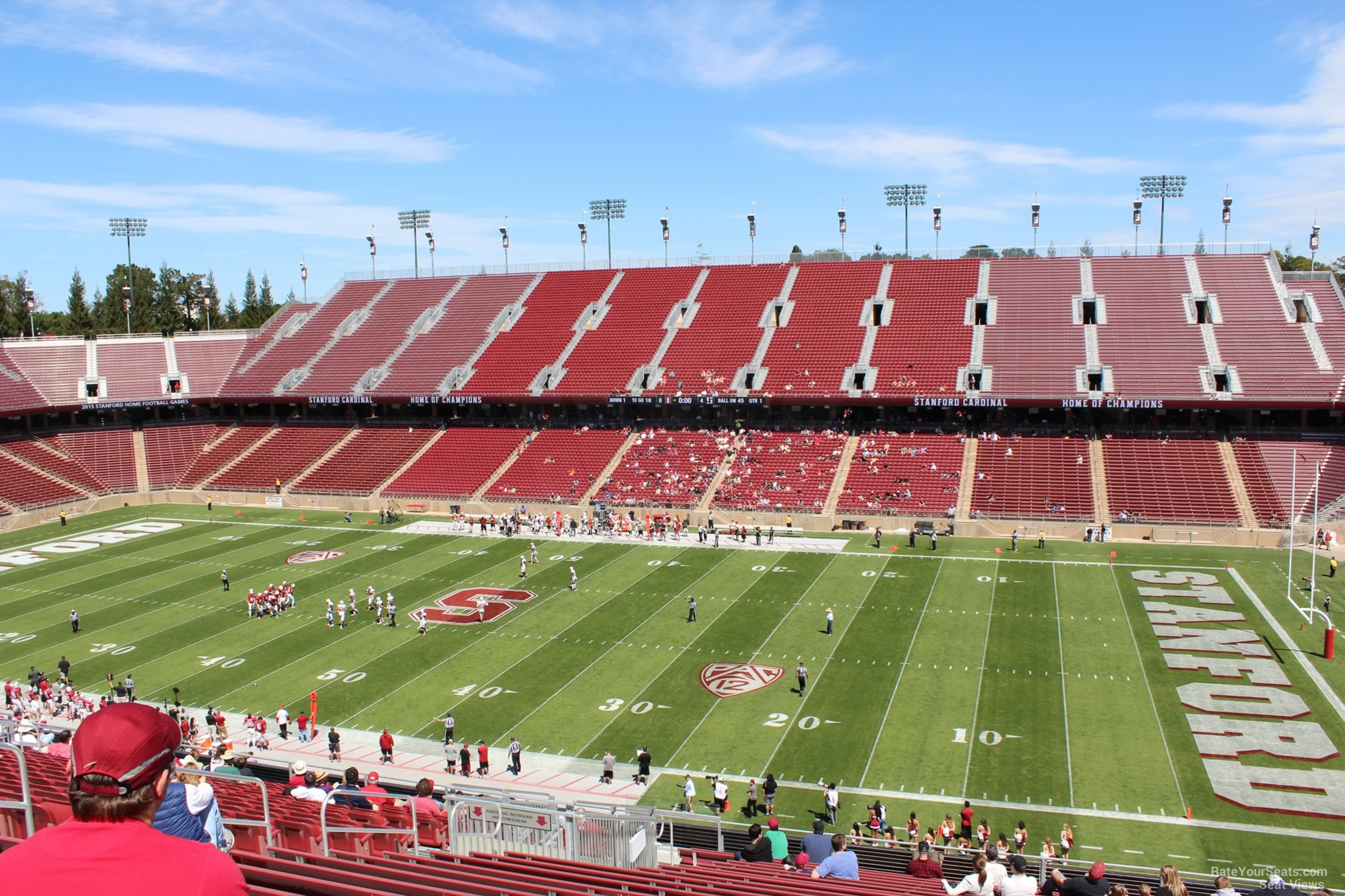 section 210, row j seat view  - stanford stadium