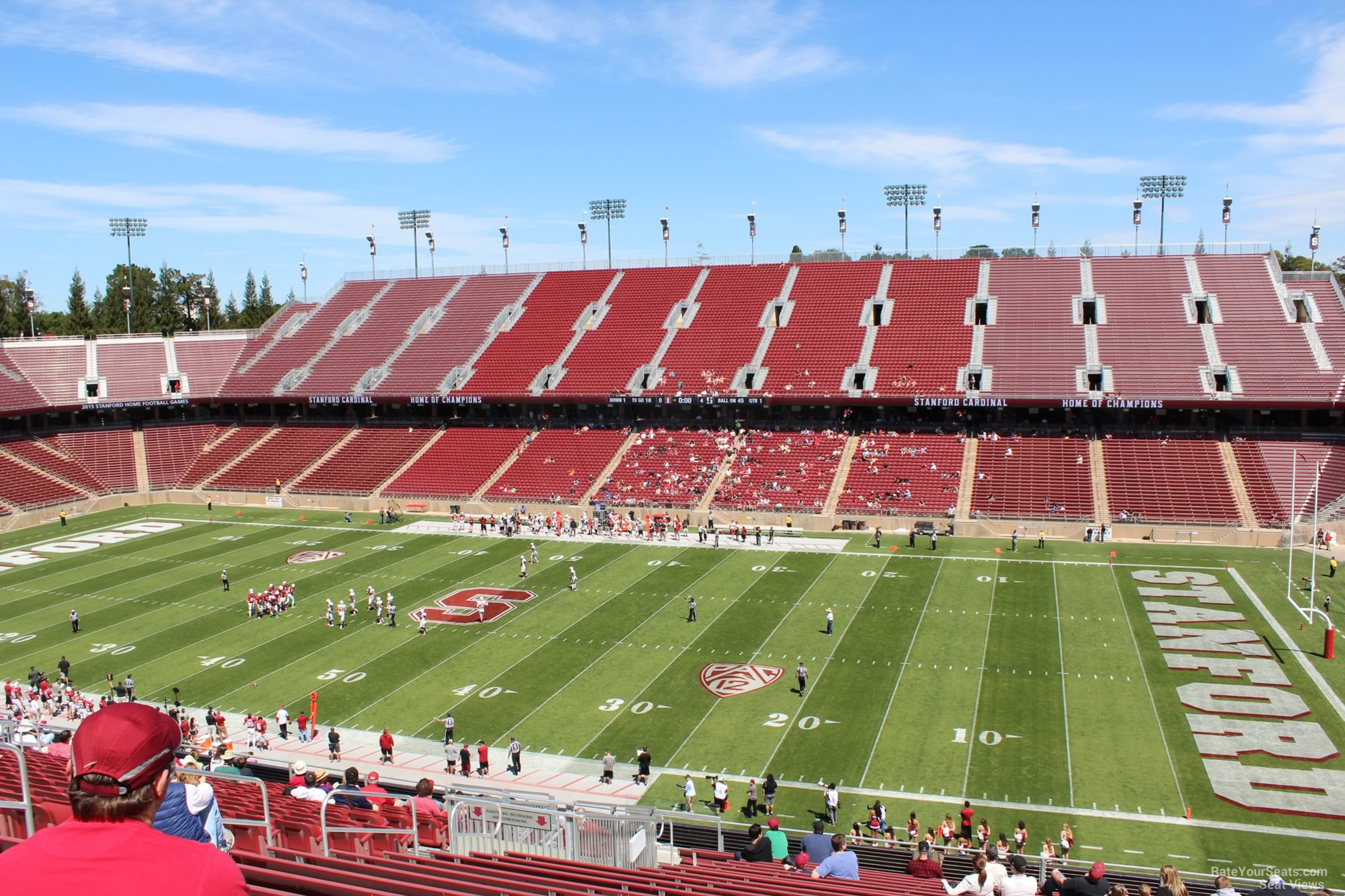 section 210, row j seat view  for football - stanford stadium