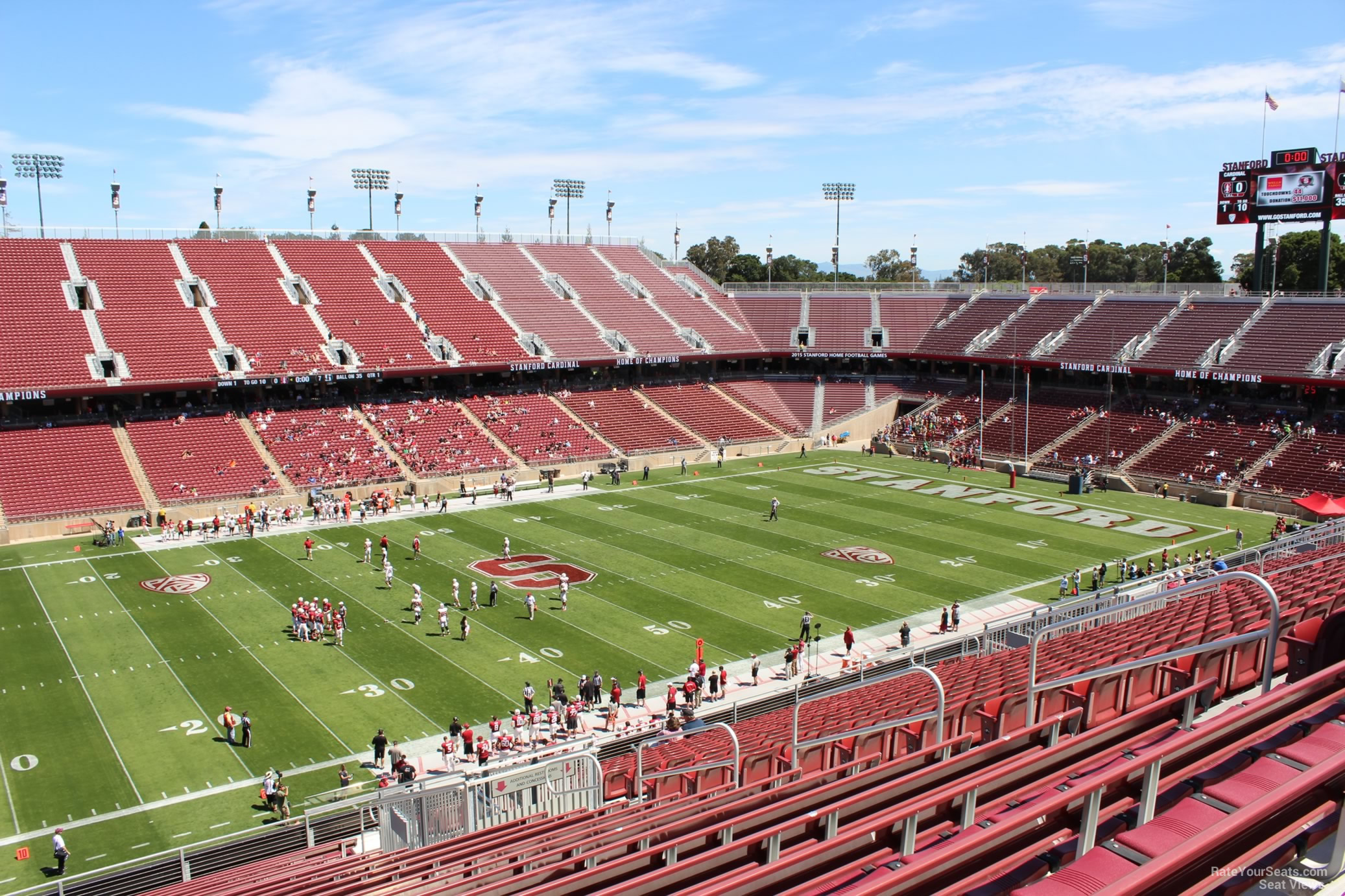 section 216, row j seat view  - stanford stadium