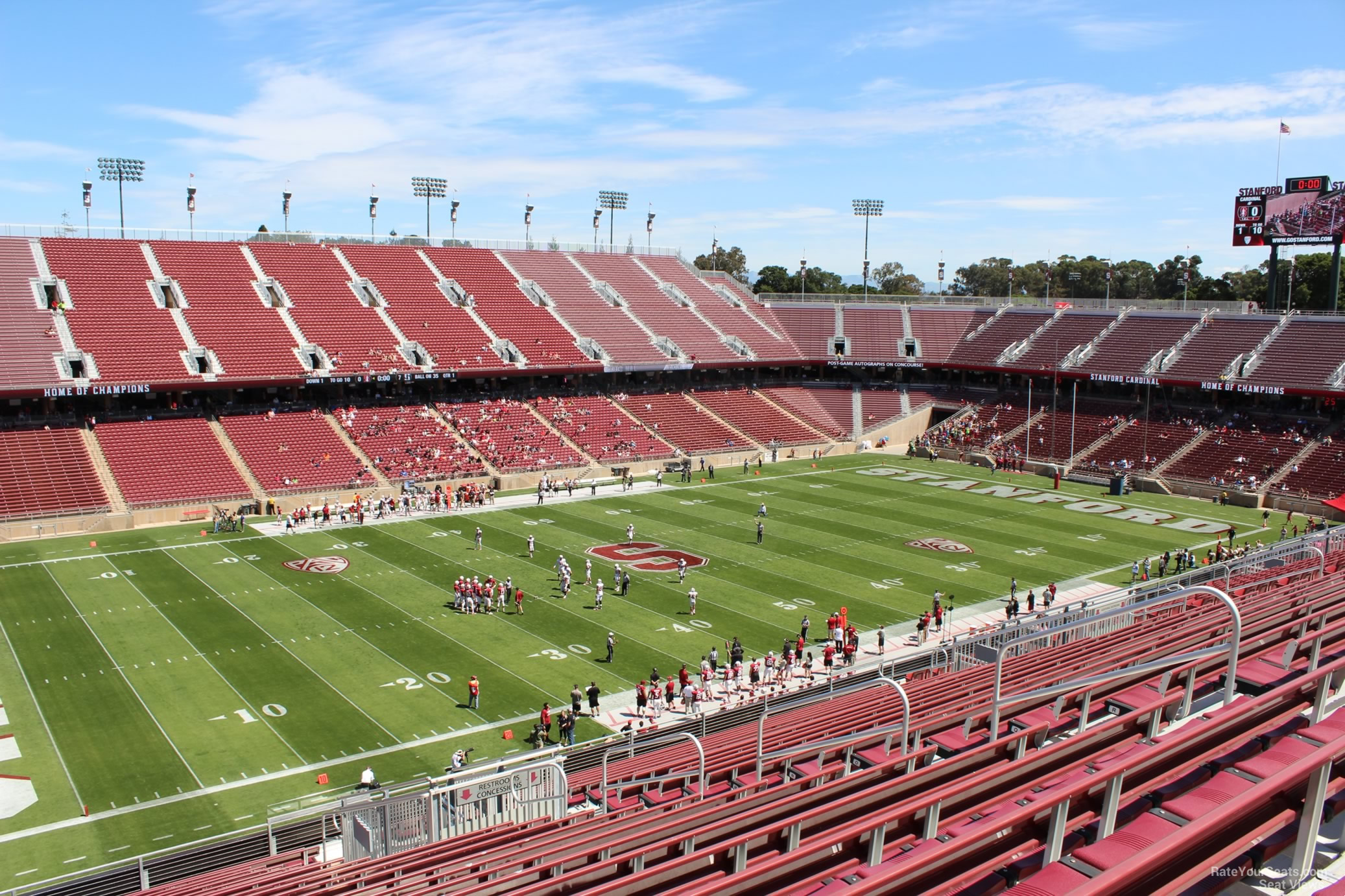 section 217, row j seat view  - stanford stadium