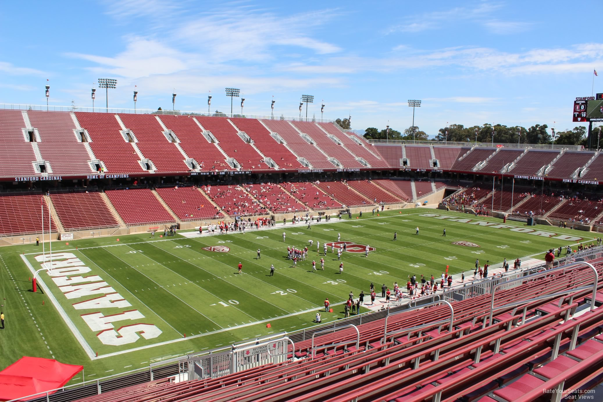 section 218, row j seat view  - stanford stadium