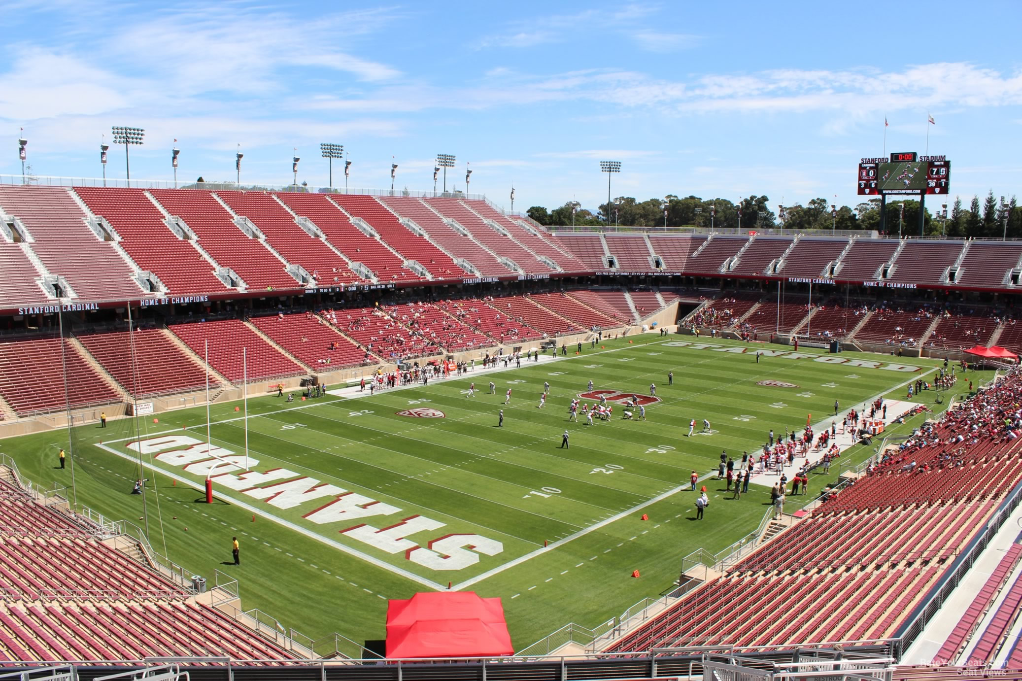 section 219, row j seat view  - stanford stadium