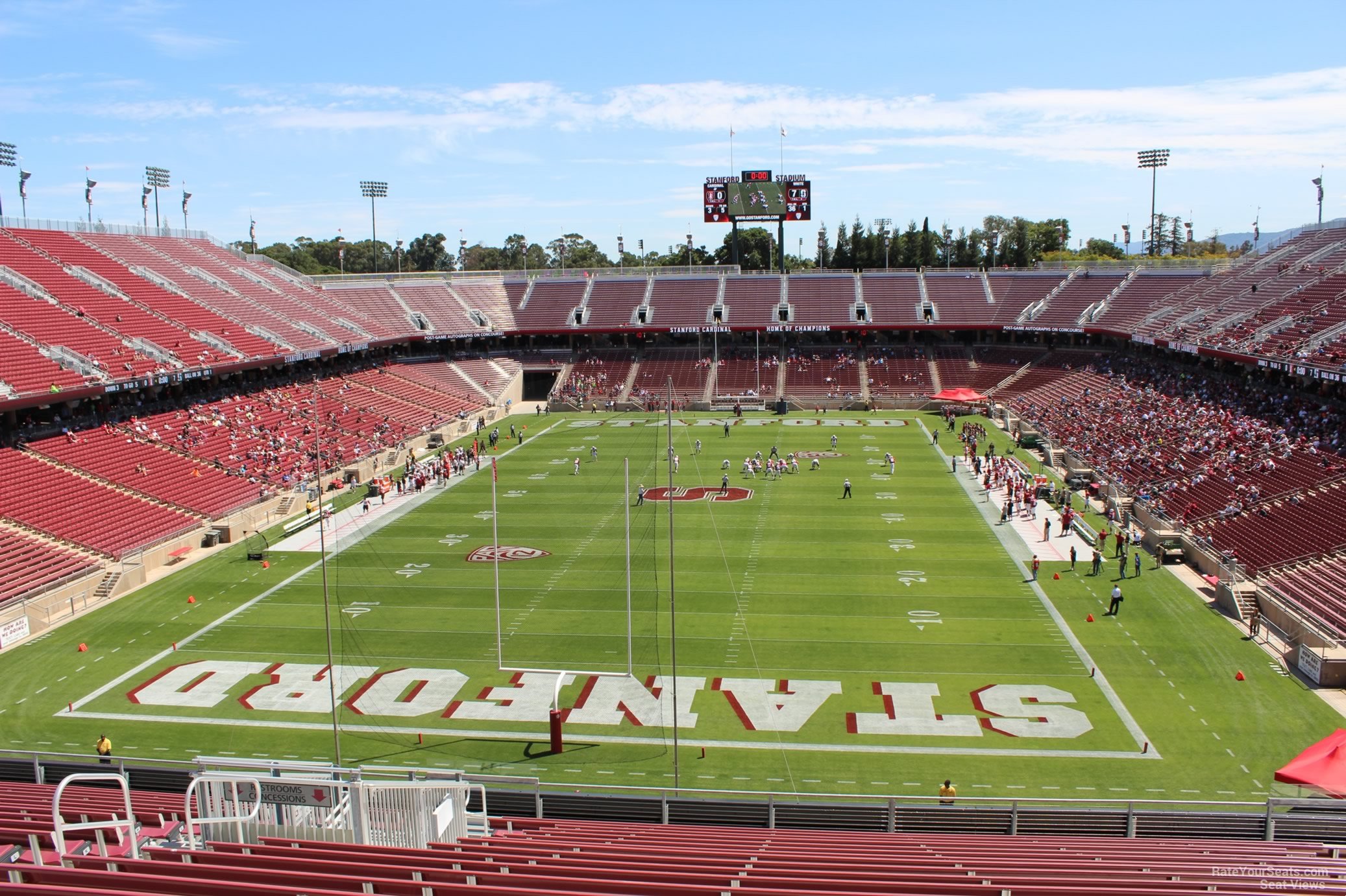 section 222, row j seat view  for football - stanford stadium