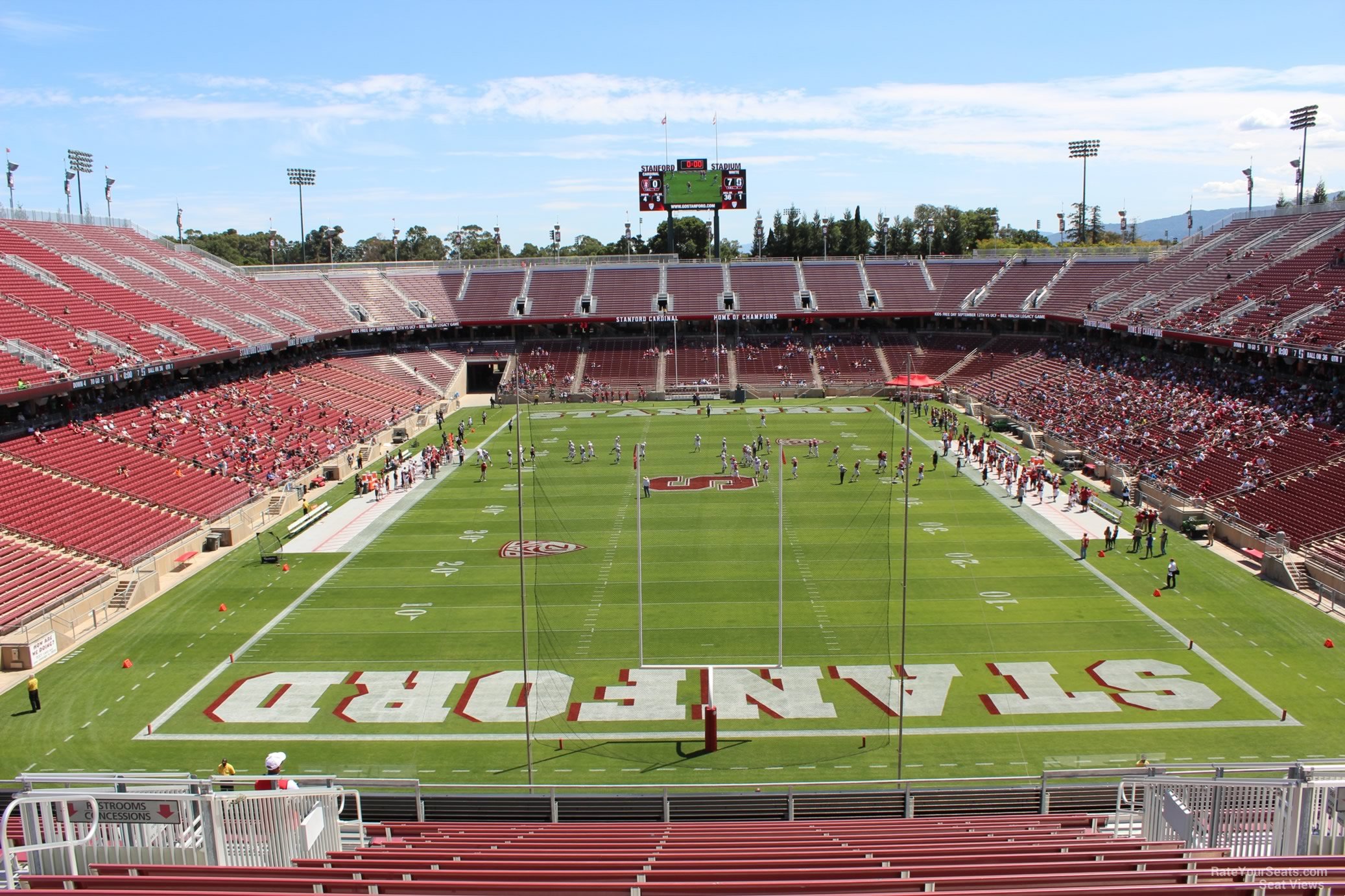 section 223, row j seat view  for football - stanford stadium