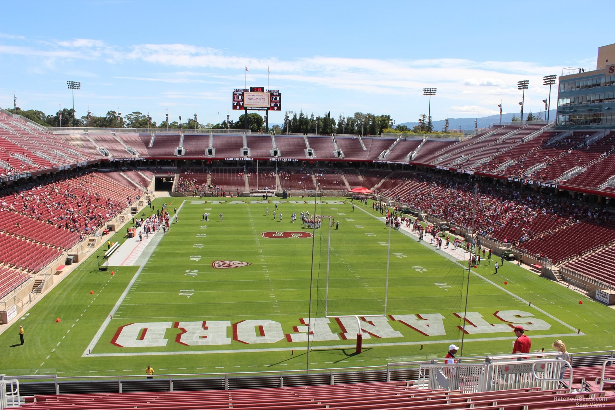 section 224, row j seat view  for football - stanford stadium