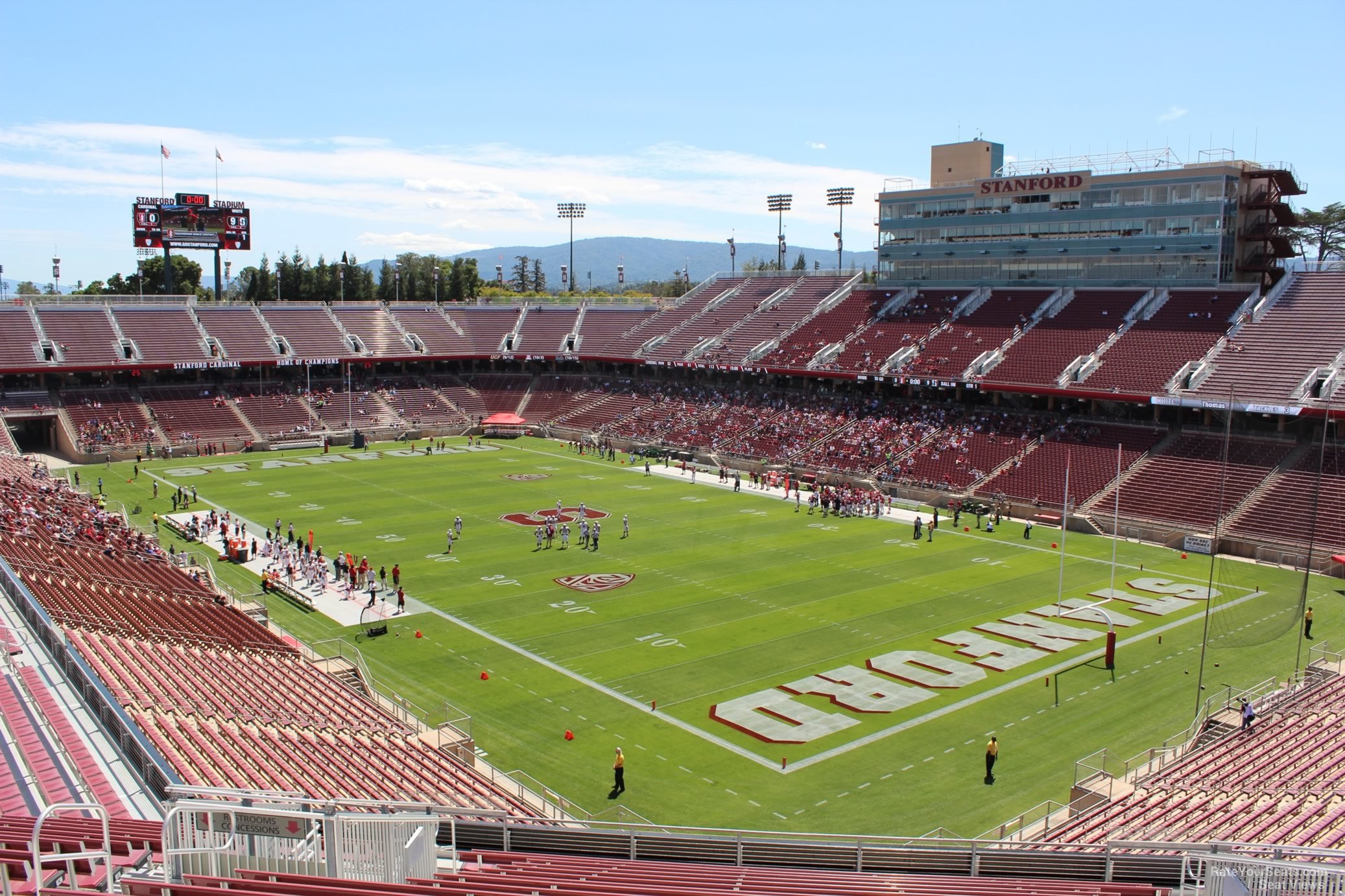 section 227, row j seat view  - stanford stadium