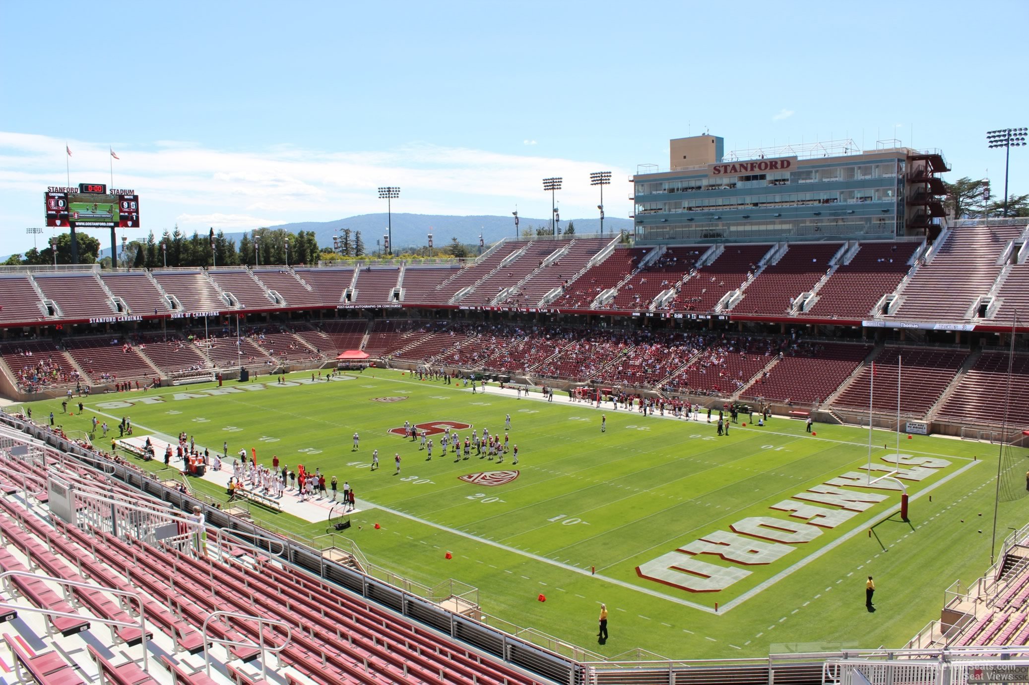 section 228, row x seat view  - stanford stadium