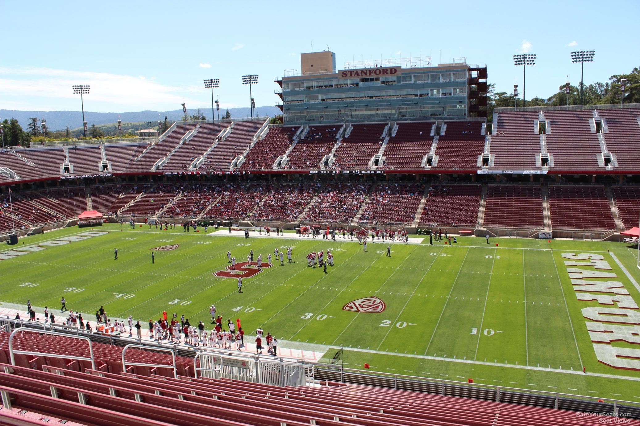 section 230, row x seat view  - stanford stadium