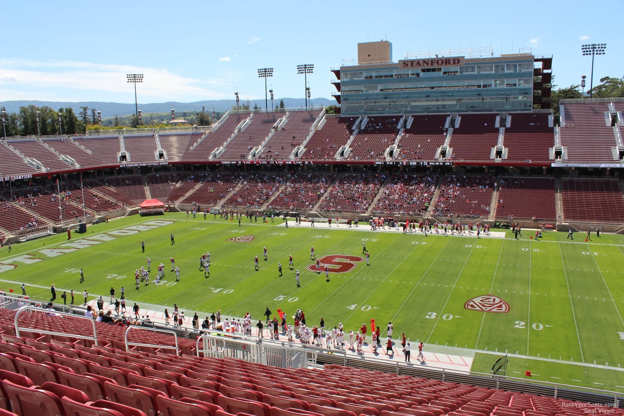 section 231, row x seat view  - stanford stadium