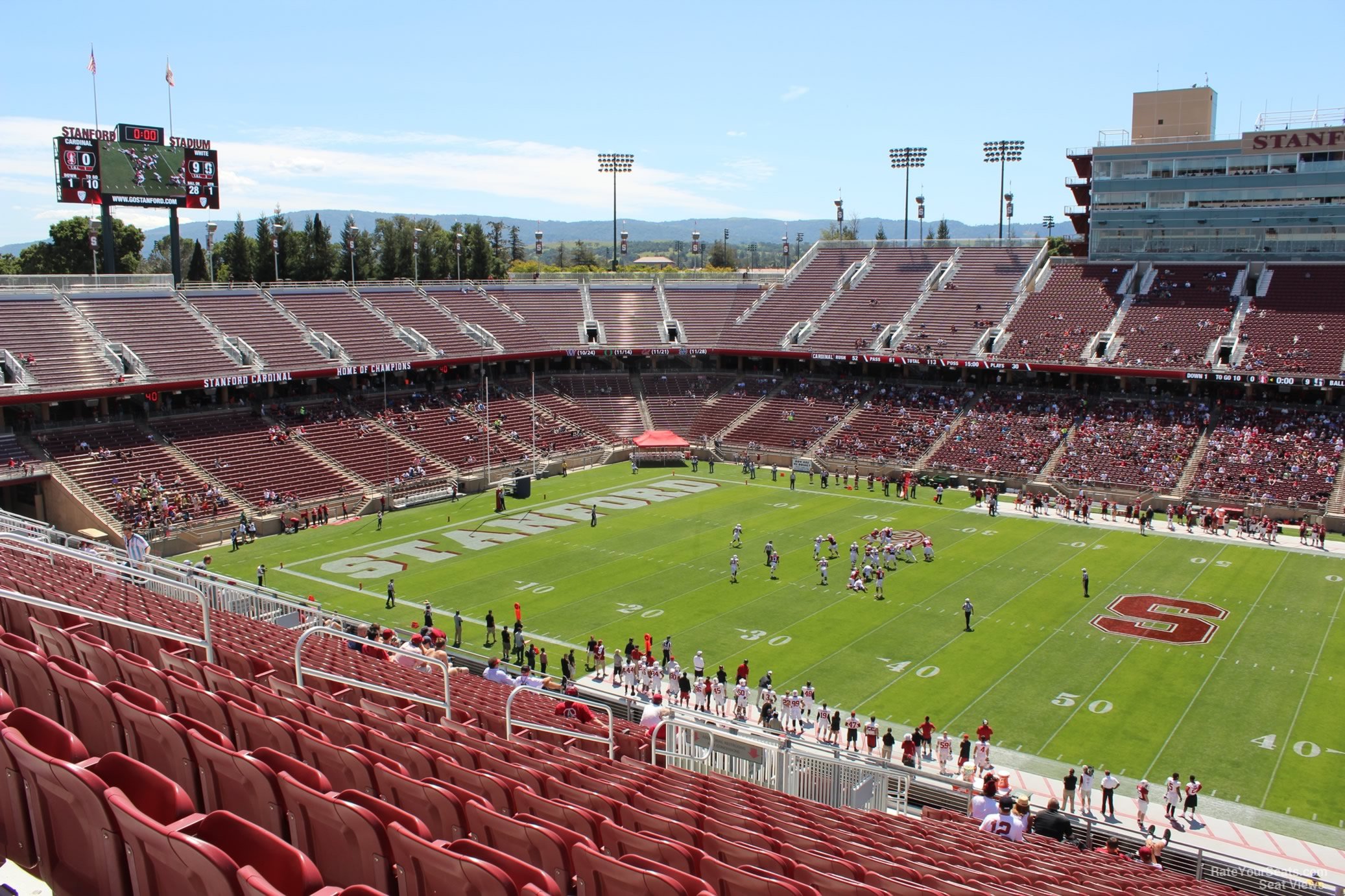 section 232, row x seat view  for football - stanford stadium