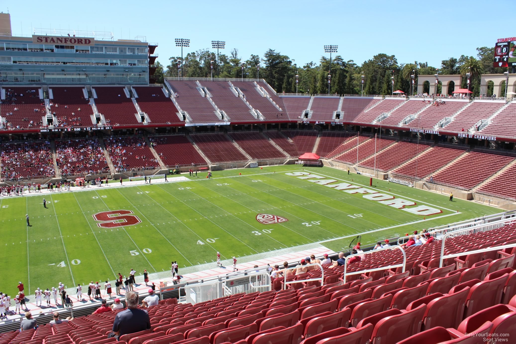 section 234, row x seat view  - stanford stadium