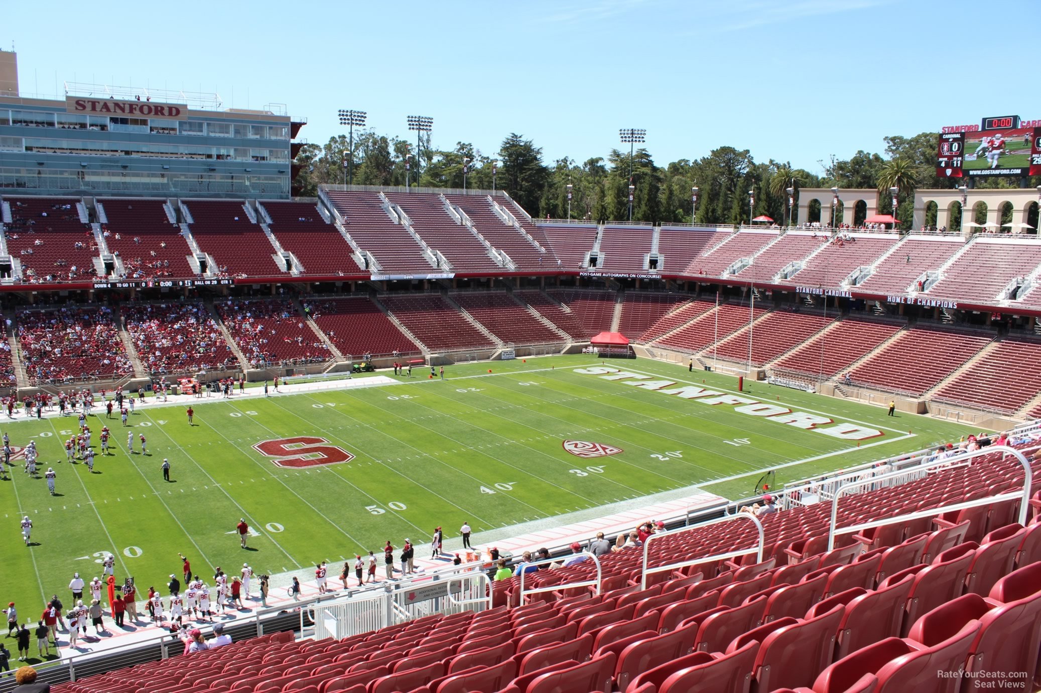 section 235, row x seat view  - stanford stadium