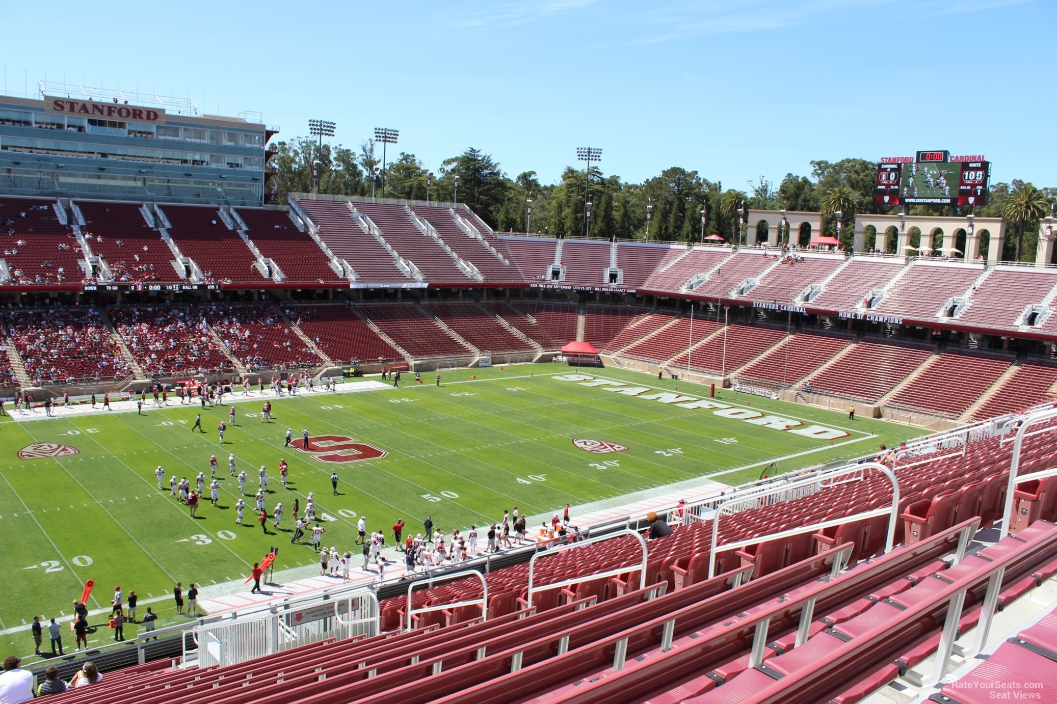 section 236, row x seat view  for football - stanford stadium
