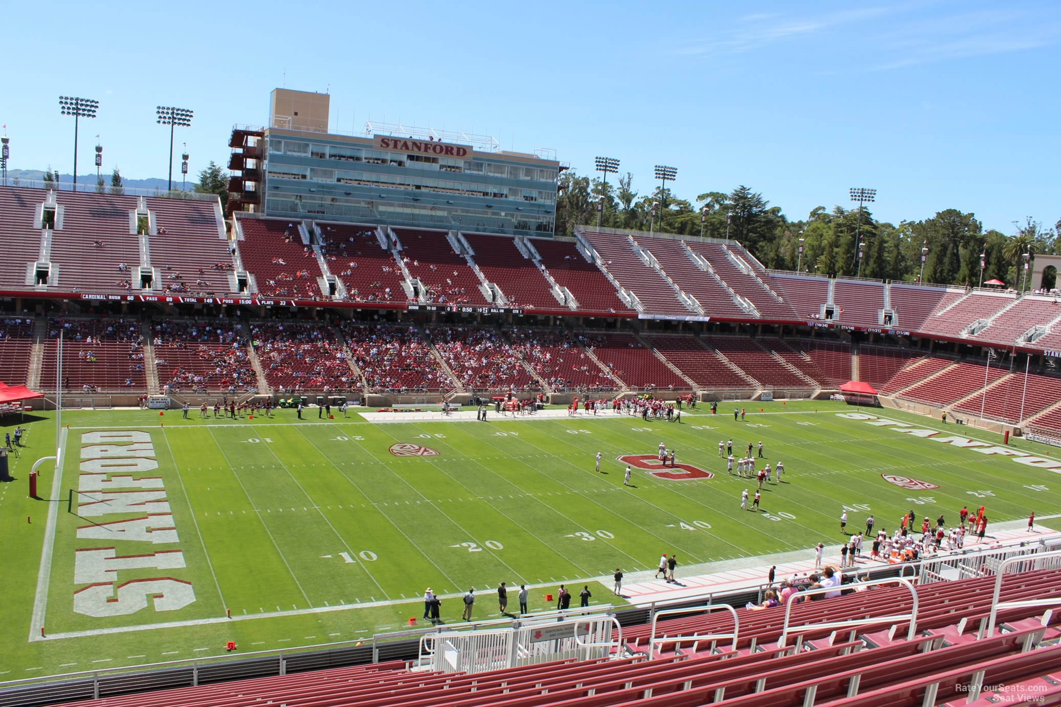 section 237, row x seat view  - stanford stadium