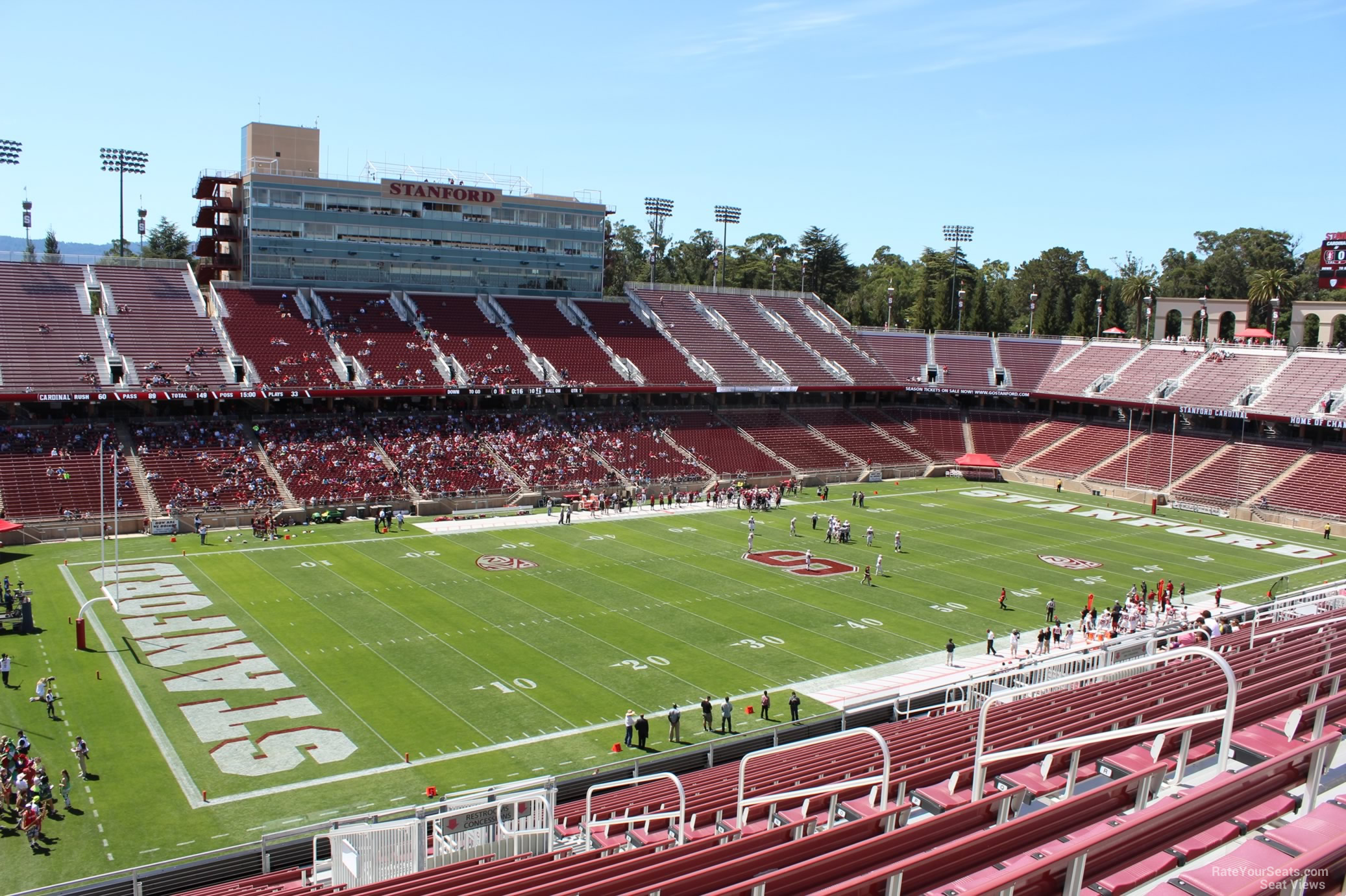 section 238, row x seat view  - stanford stadium