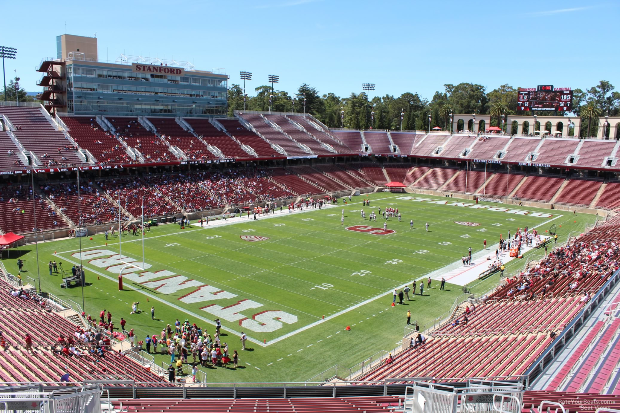 section 239, row j seat view  - stanford stadium
