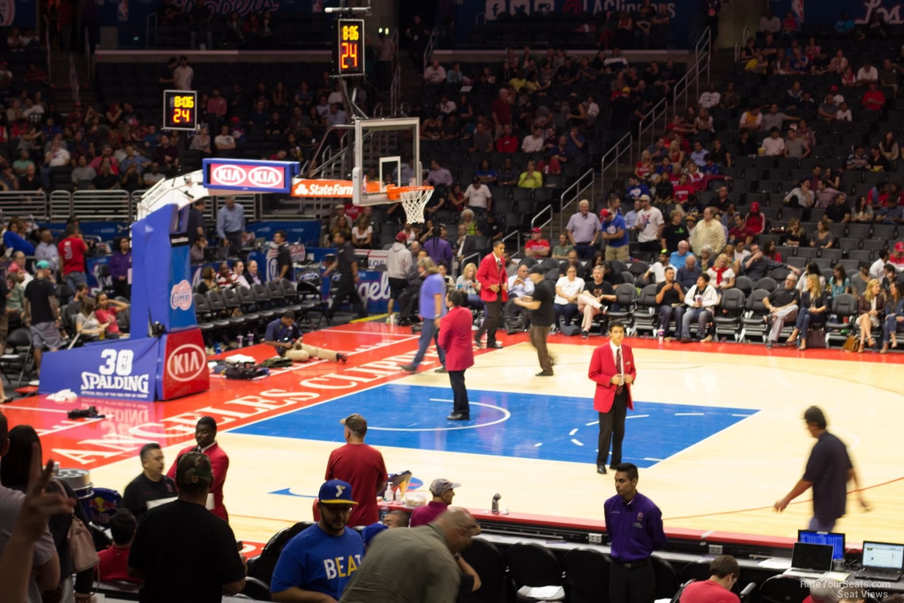 section 101, row 15 seat view  for basketball - crypto.com arena
