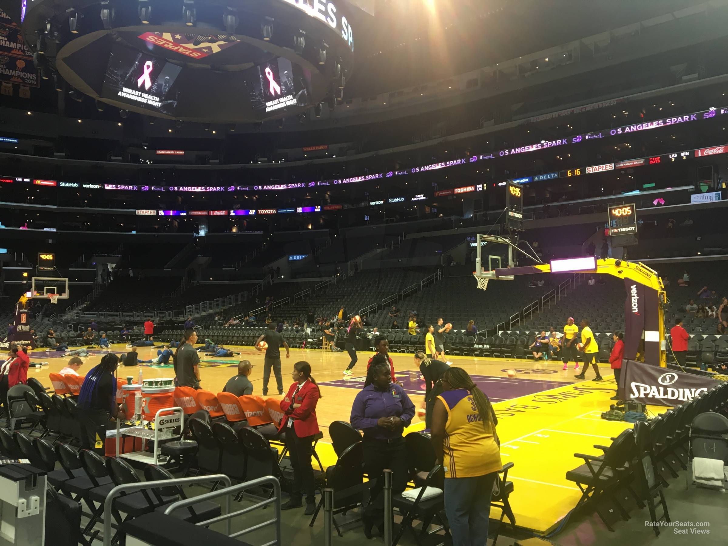 section 118, row 3 seat view  for basketball - crypto.com arena