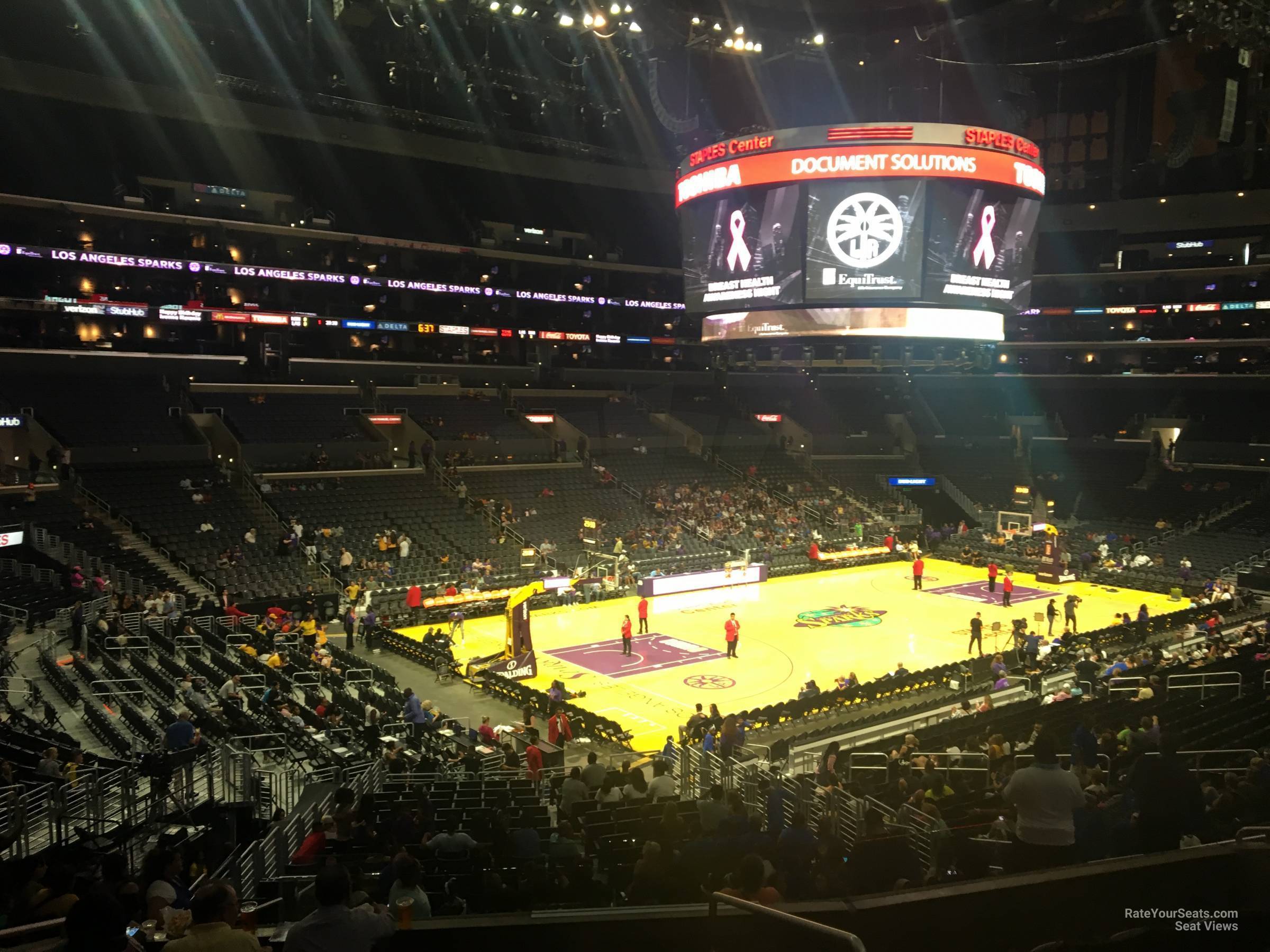 premier 18, row 8 seat view  for basketball - crypto.com arena