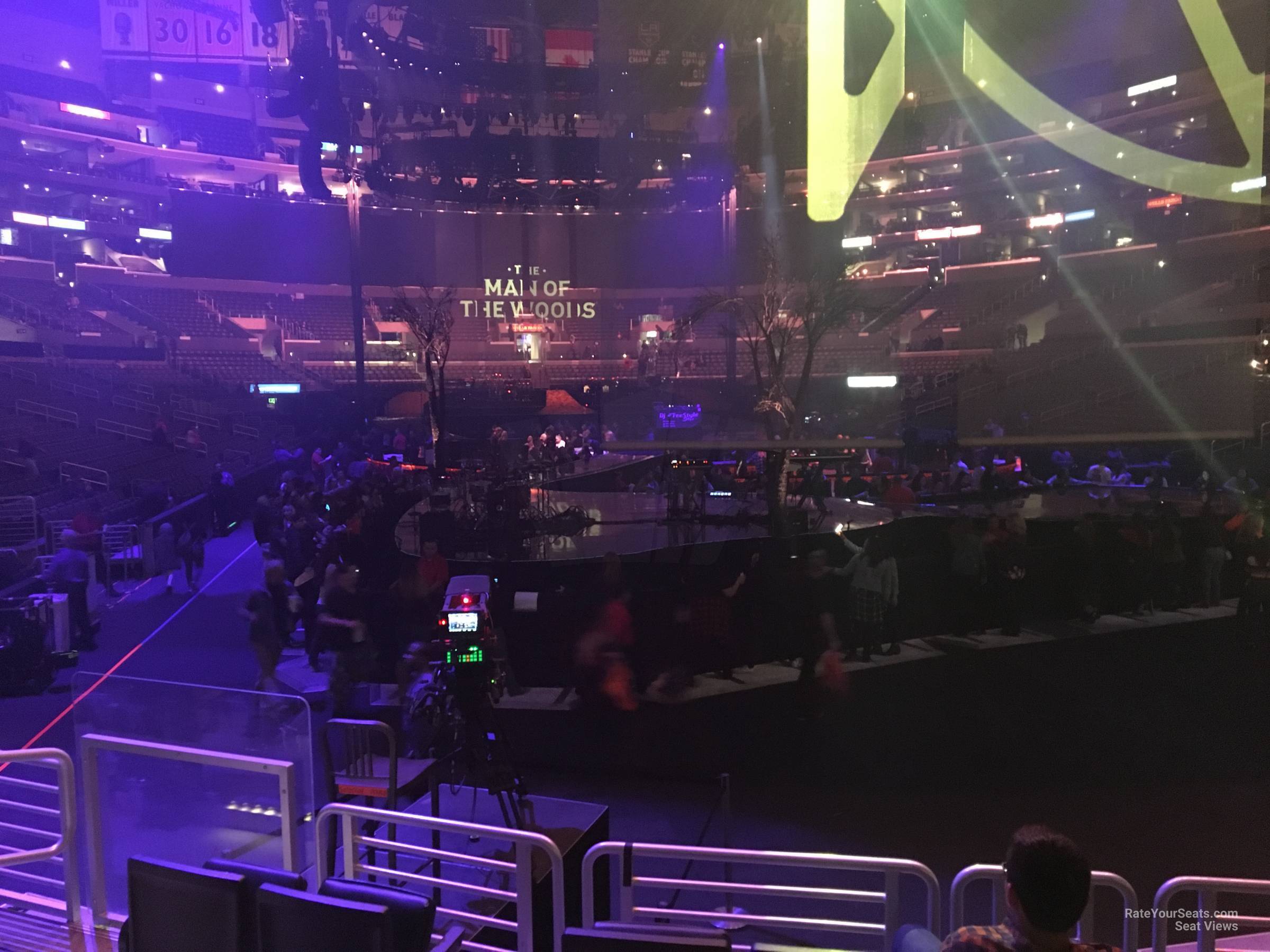 section 107, row 5 seat view  for concert - crypto.com arena