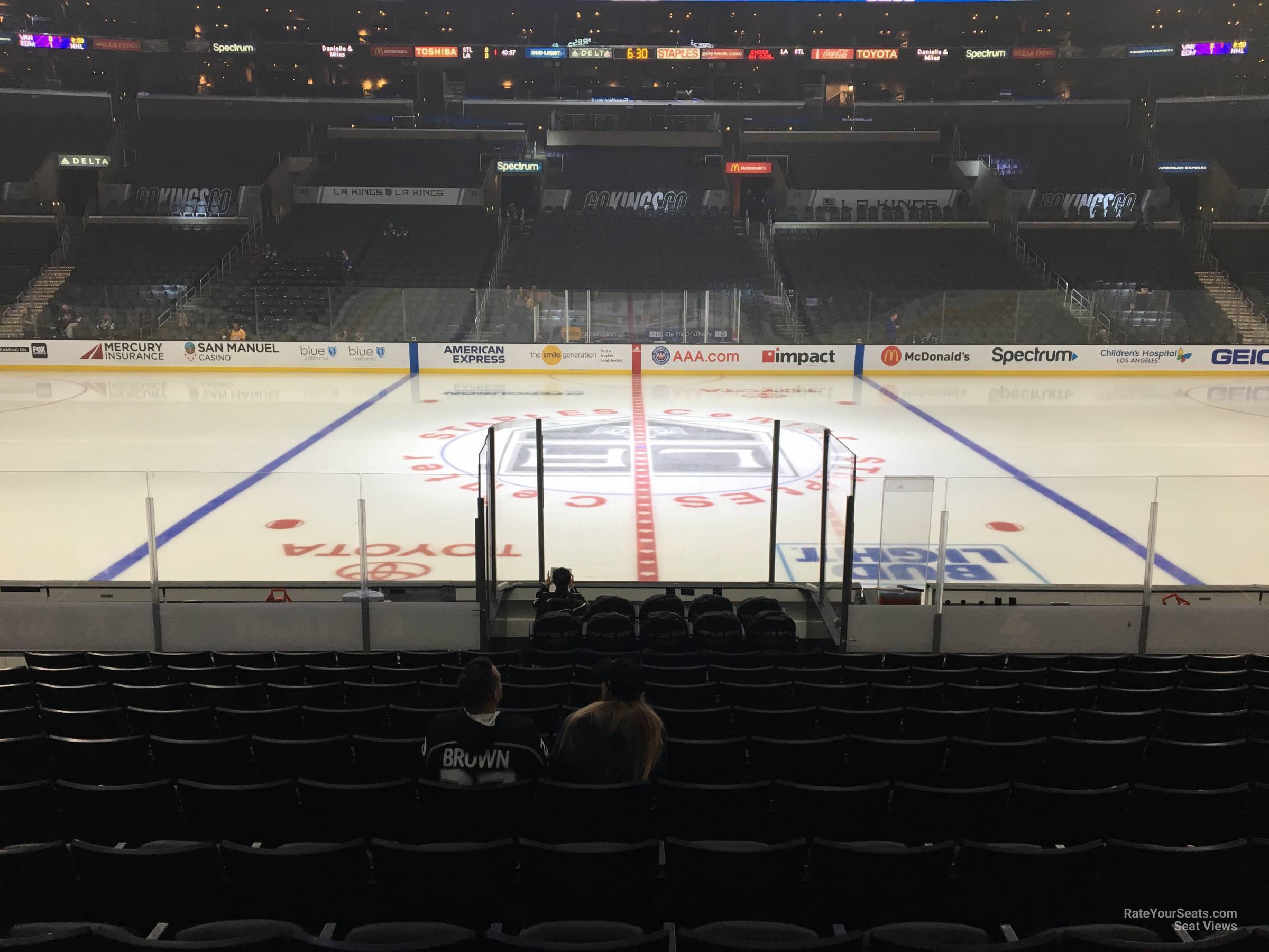 section 101, row 15 seat view  for hockey - crypto.com arena
