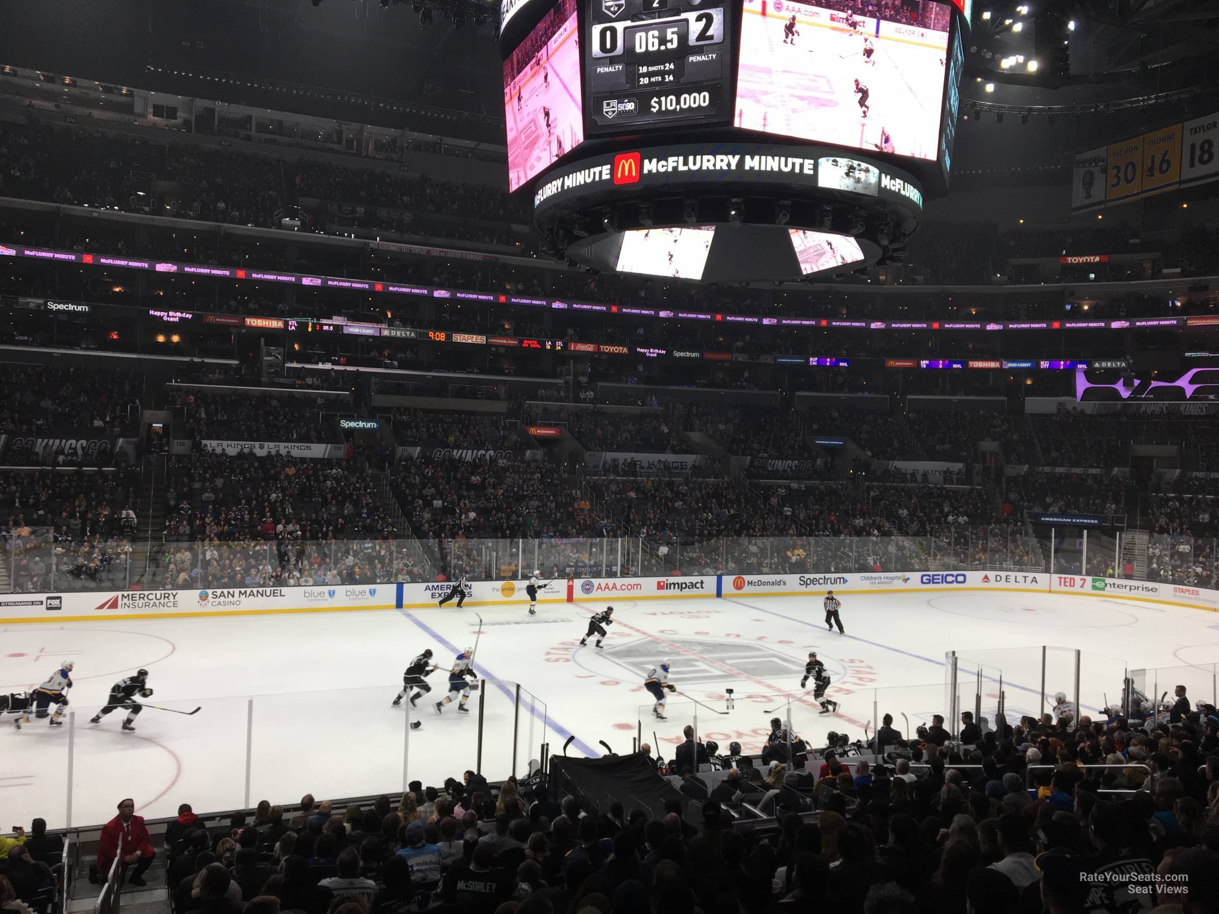 section 103, row 20 seat view  for hockey - crypto.com arena