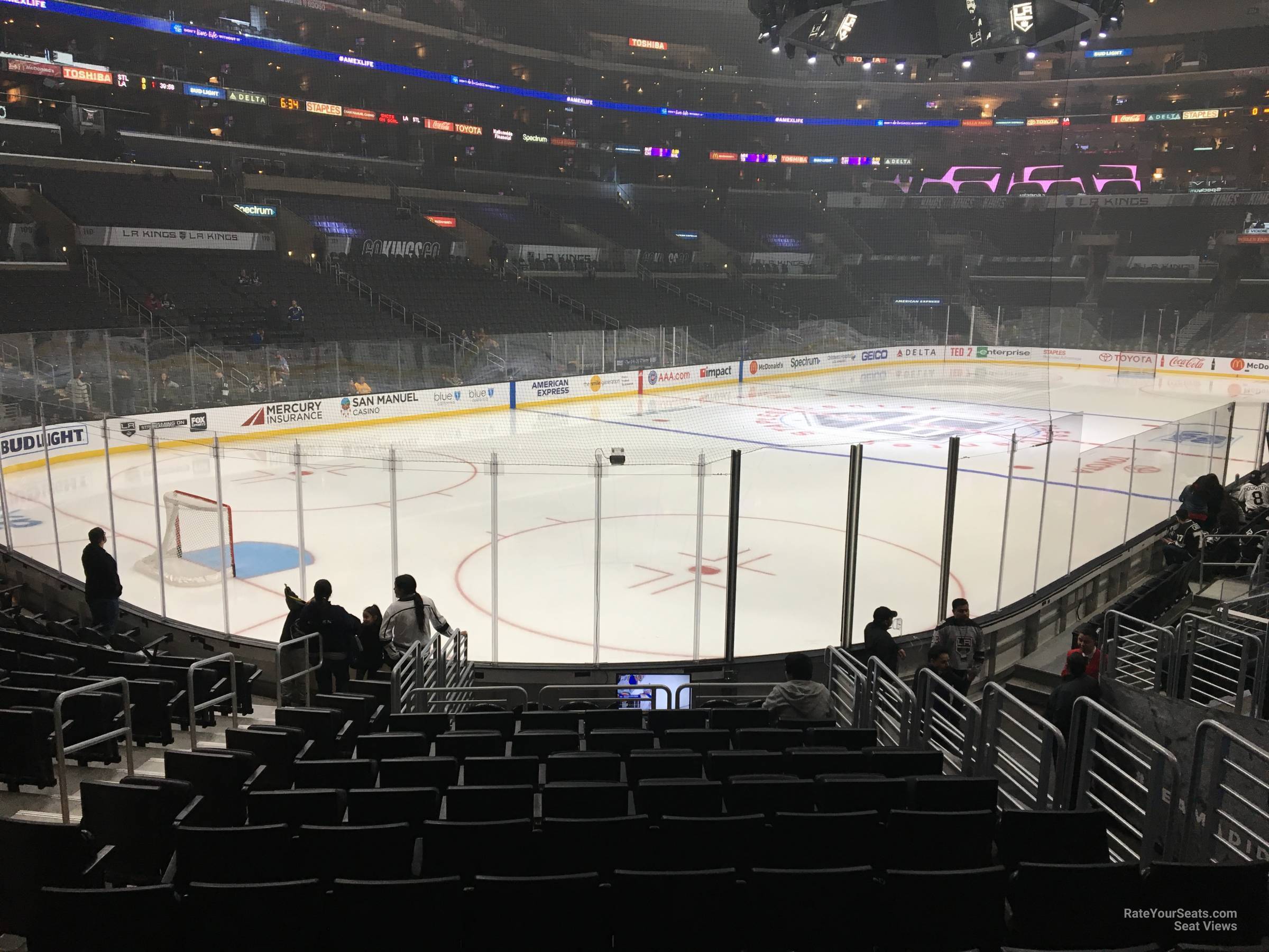 staples center section 105 los angeles kings staples hockey seating chart