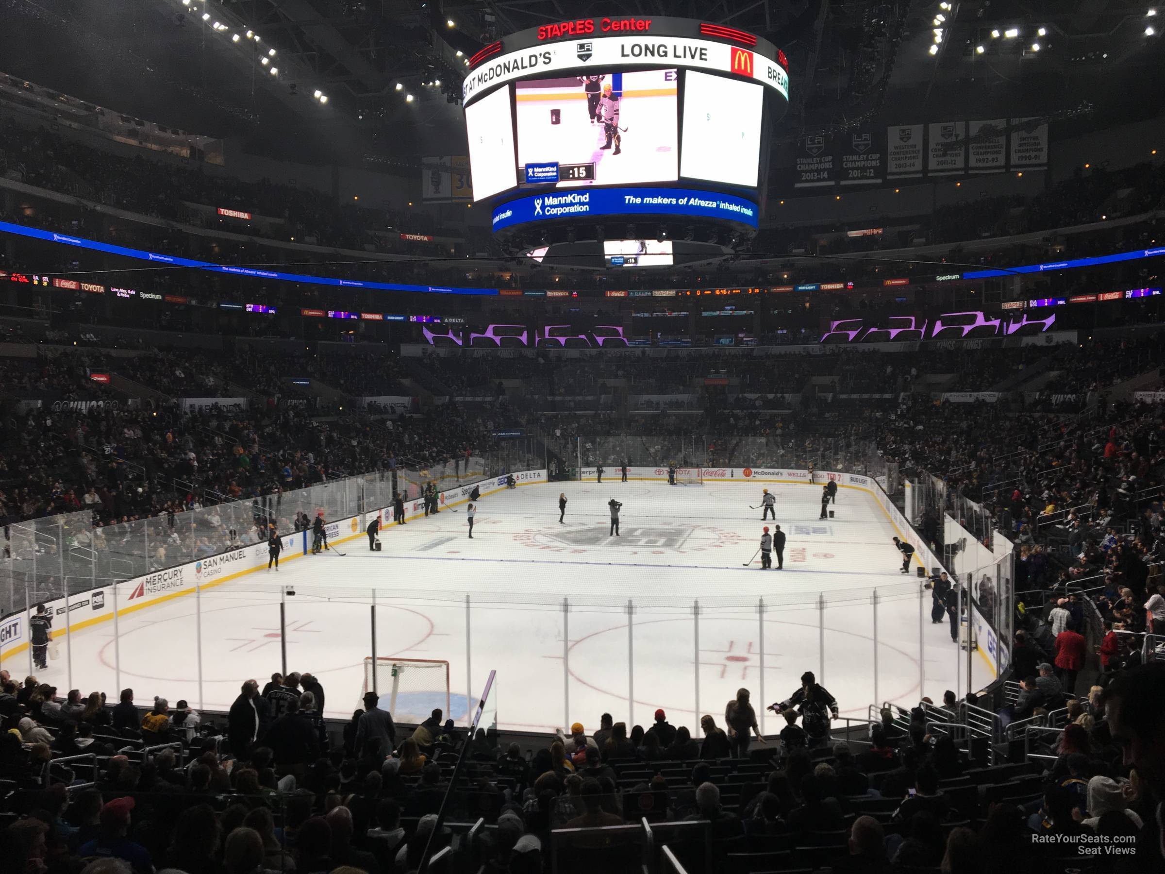 section 106, row 20 seat view  for hockey - crypto.com arena