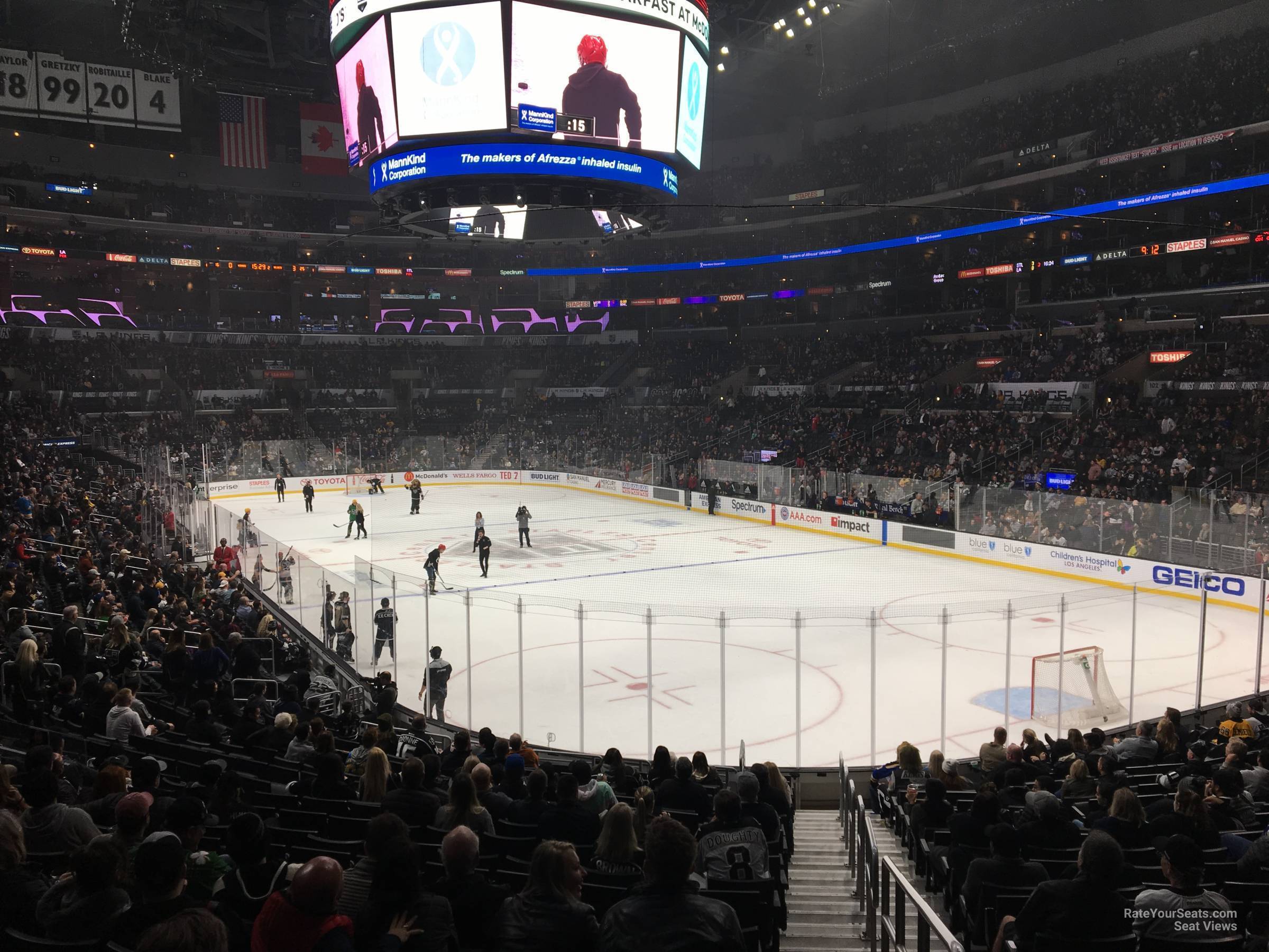 section 108, row 20 seat view  for hockey - crypto.com arena