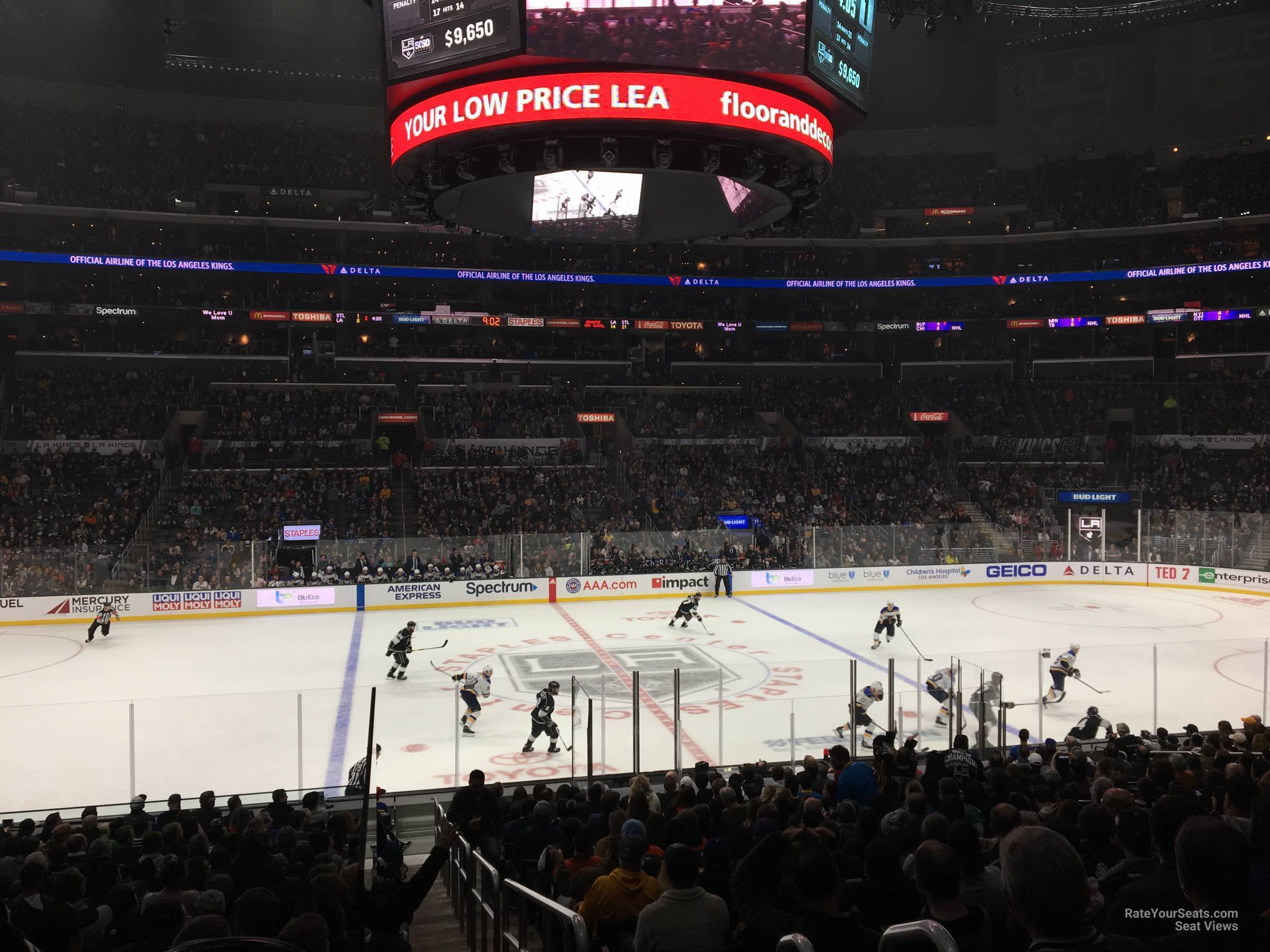 section 111, row 20 seat view  for hockey - crypto.com arena