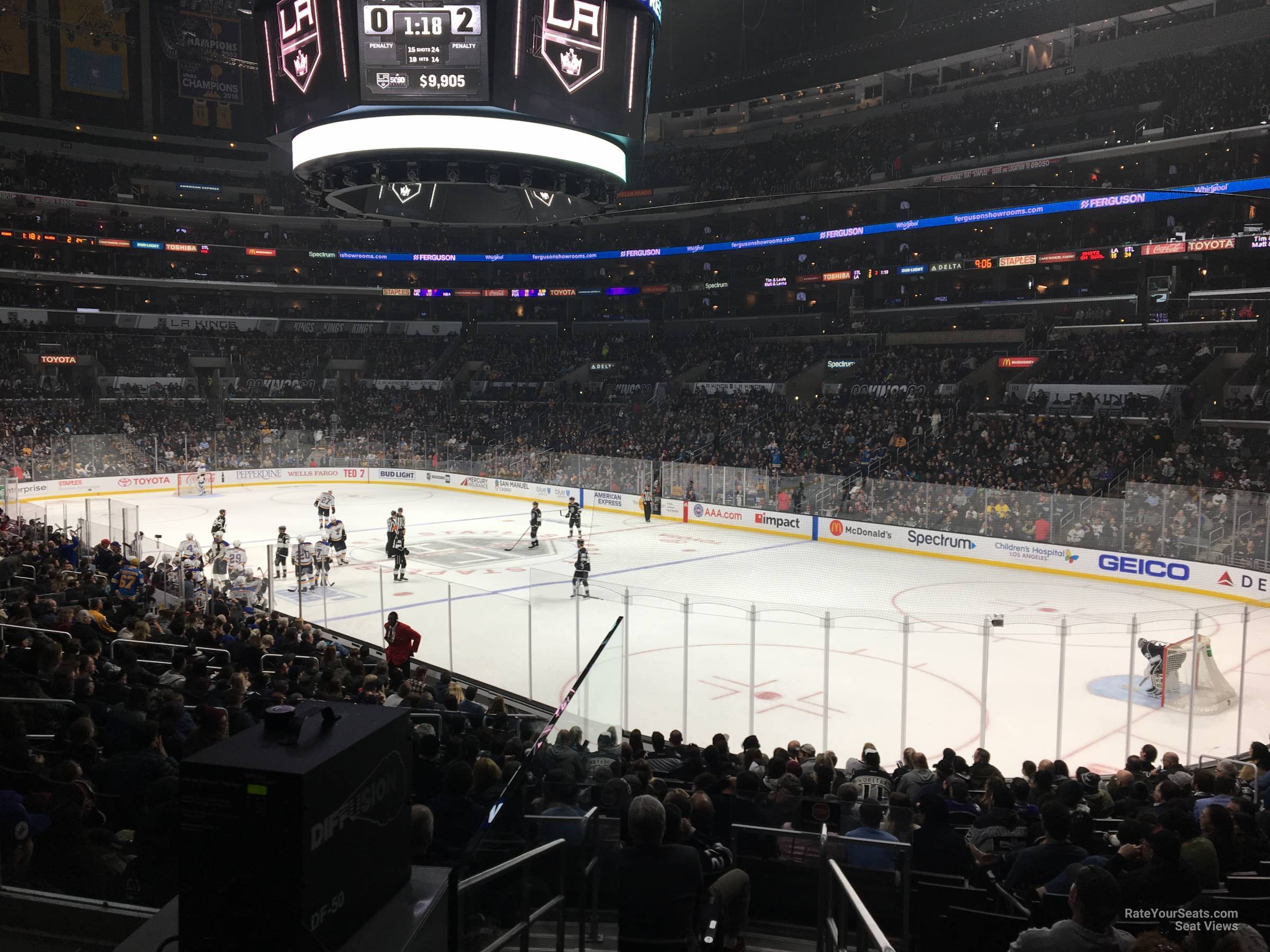 section 117, row 20 seat view  for hockey - crypto.com arena