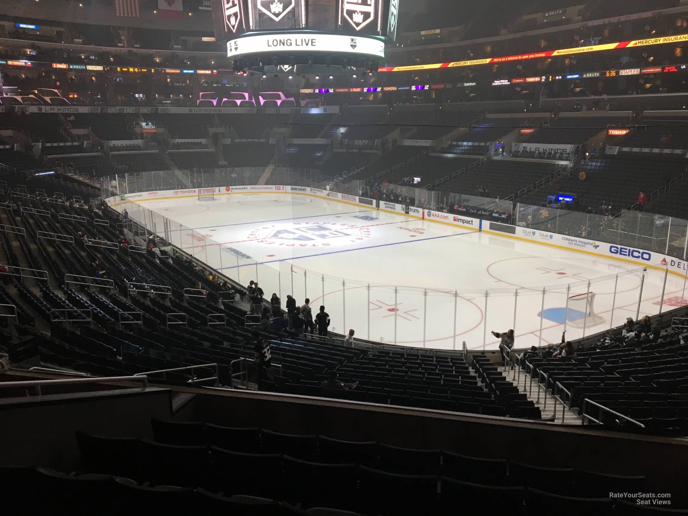 section 210, row 6 seat view  for hockey - crypto.com arena