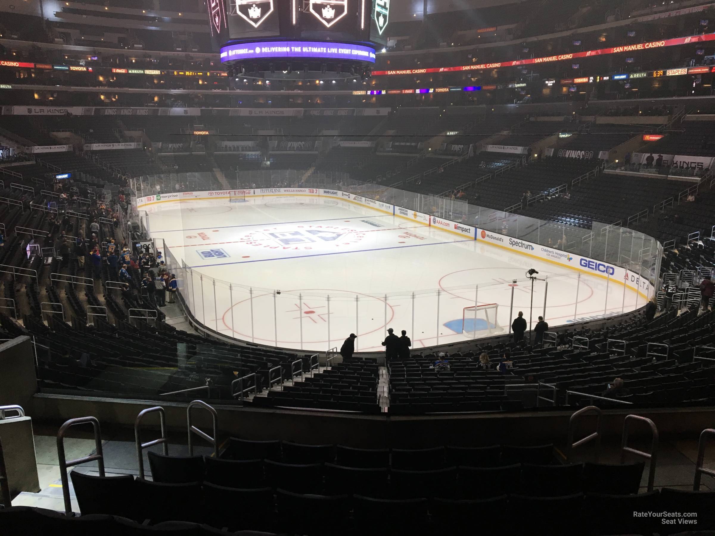 section 218, row 6 seat view  for hockey - crypto.com arena