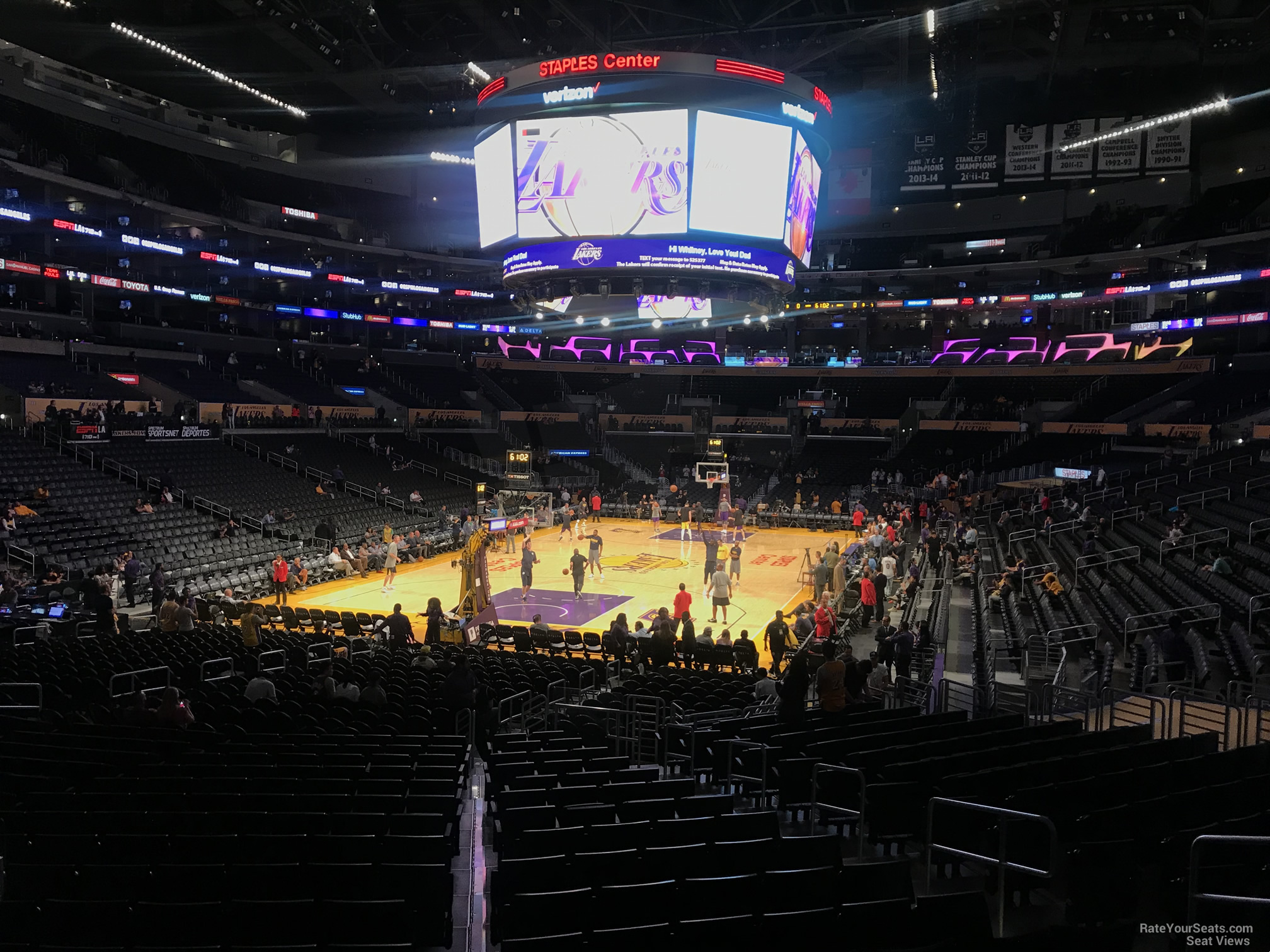 Best Seats at Staples Center for Lakers Courtside Section 106 