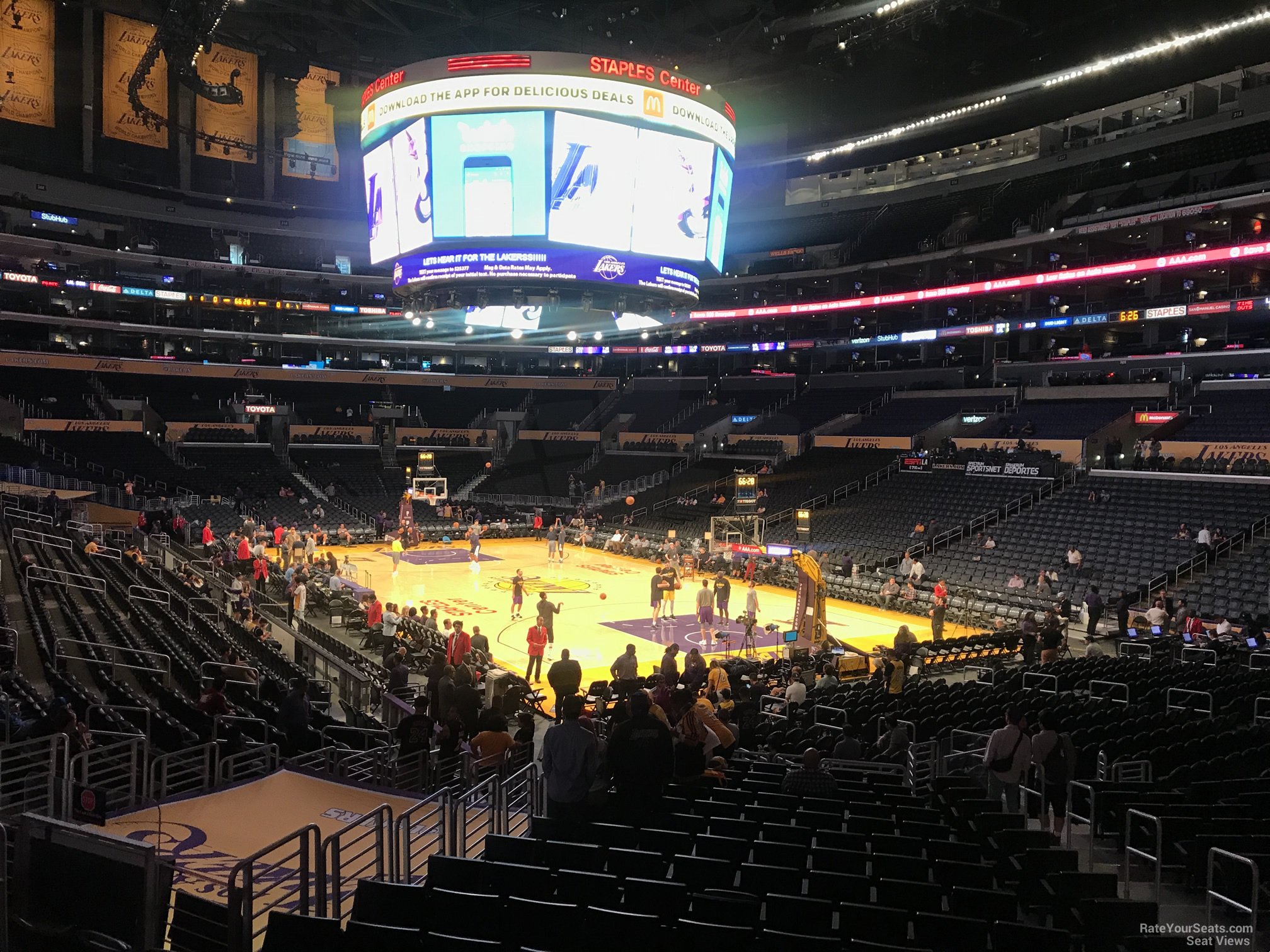 section 117, row 20 seat view  for basketball - crypto.com arena