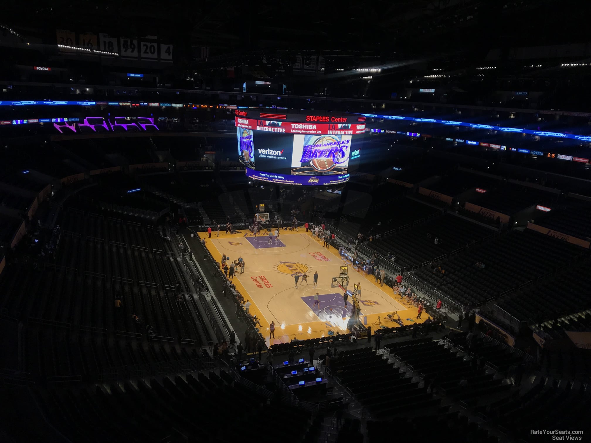 section 312, row 1 seat view  for basketball - crypto.com arena