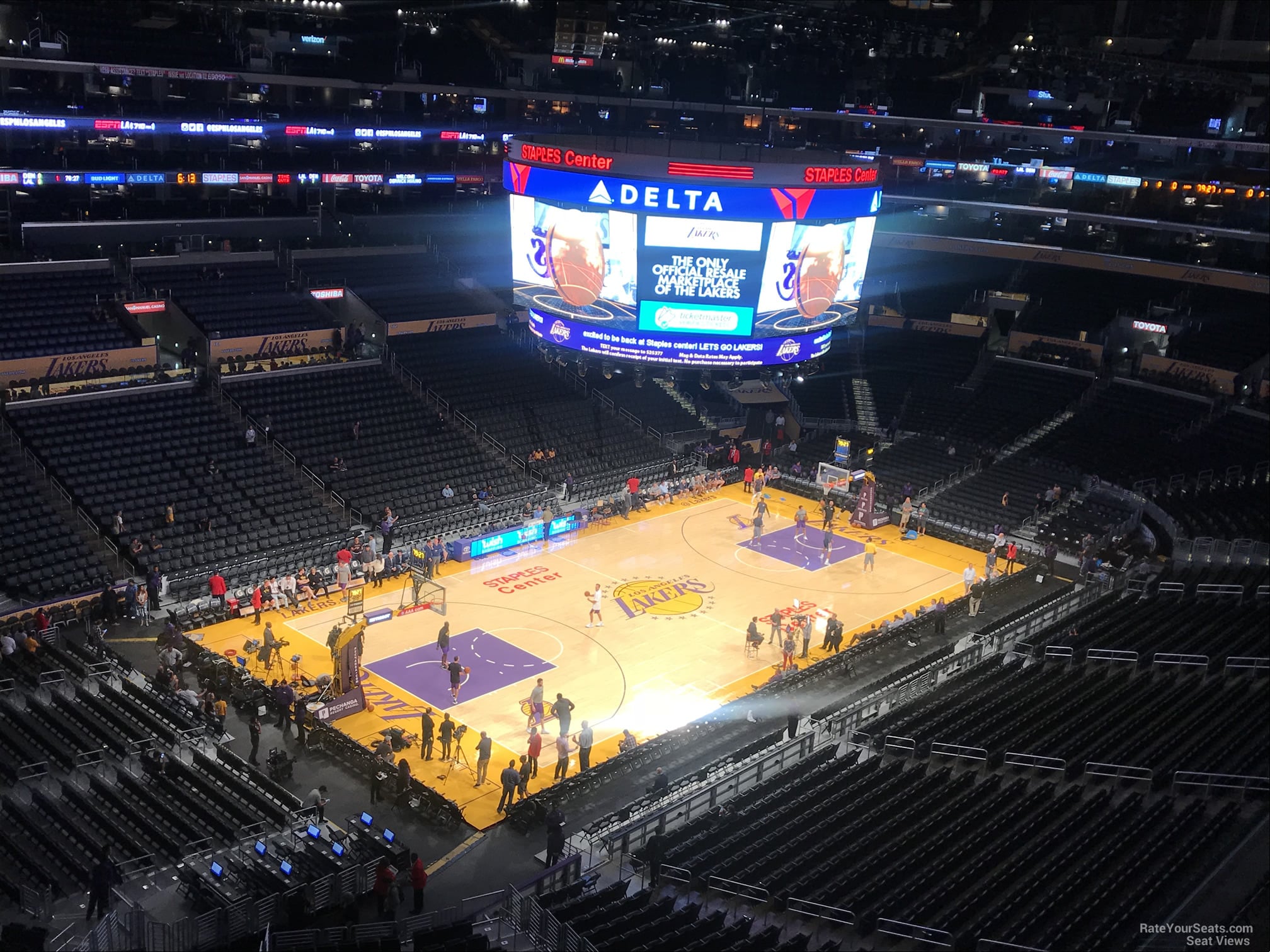 section 322, row 1 seat view for basketball - crypto.com arena