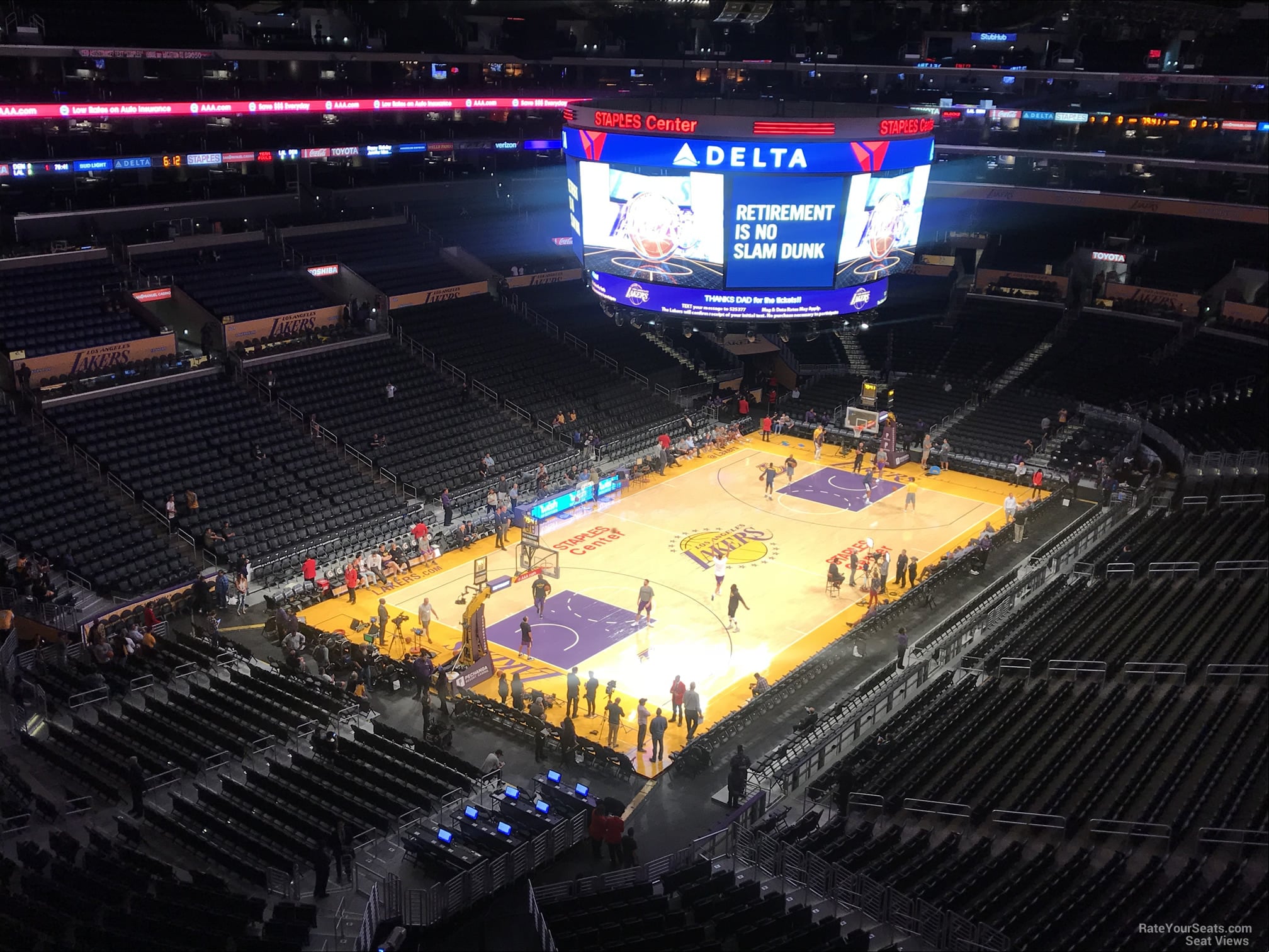 section 323, row 1 seat view  for basketball - crypto.com arena