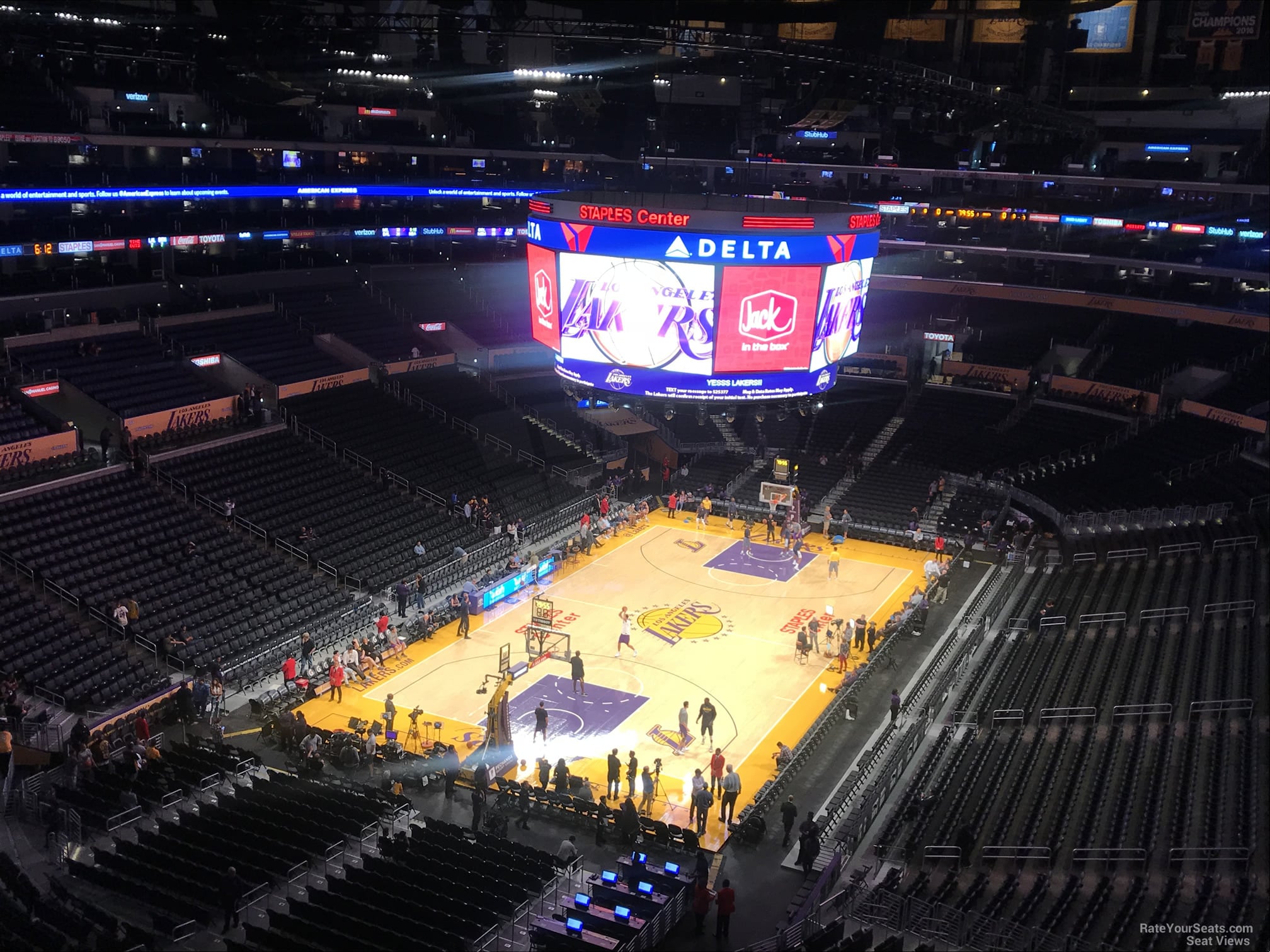 section 324, row 1 seat view  for basketball - crypto.com arena