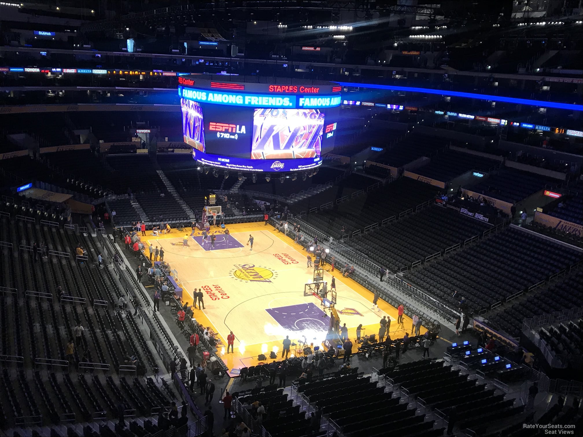 section 329, row 1 seat view  for basketball - crypto.com arena