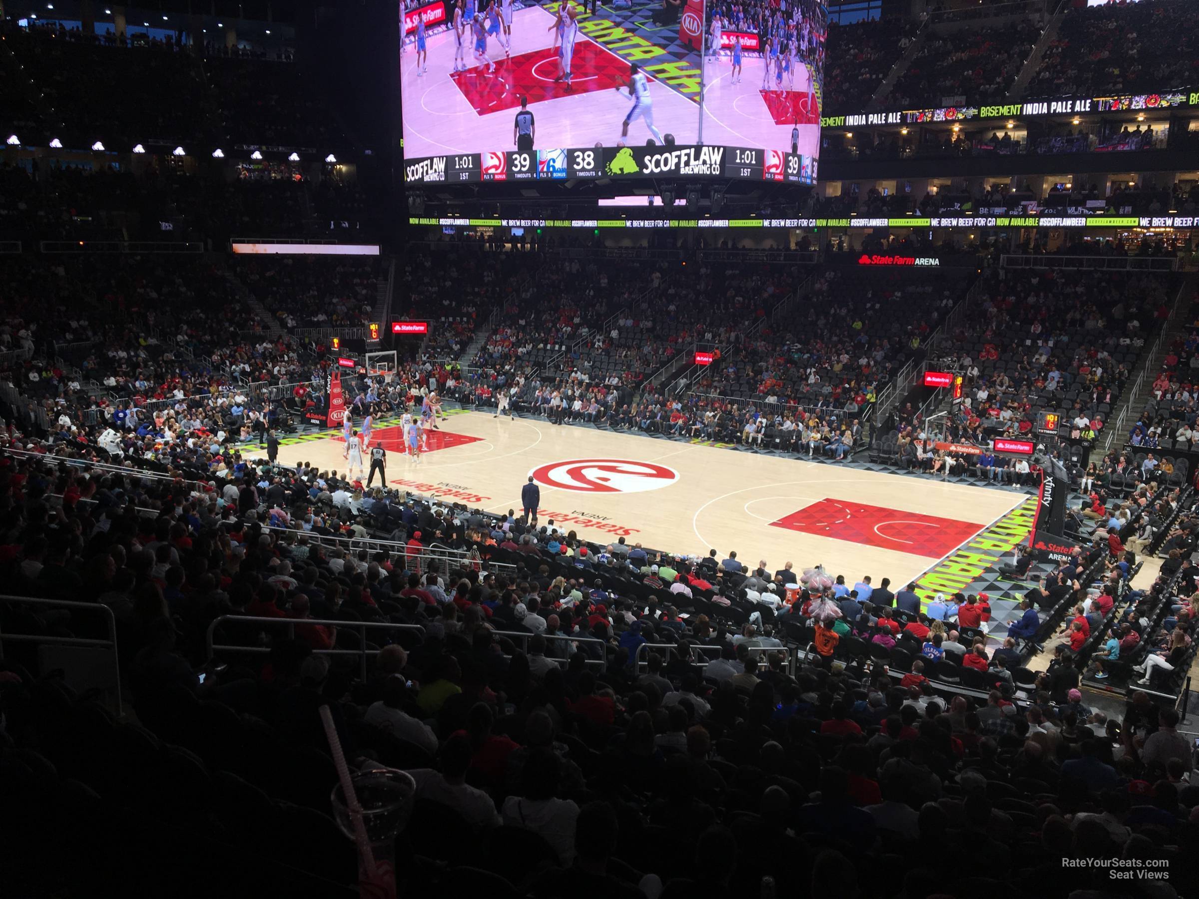 section 117, row x seat view  for basketball - state farm arena