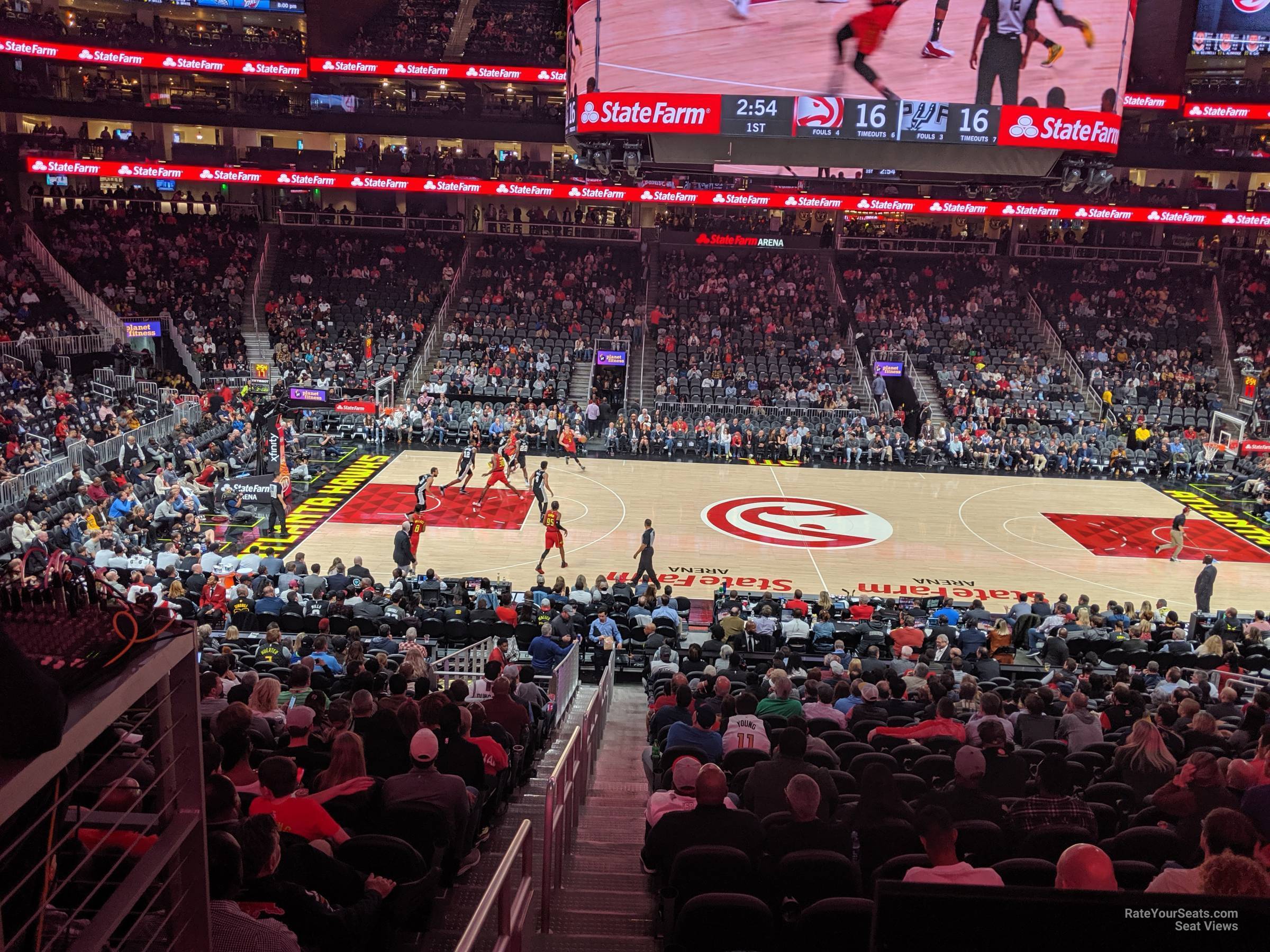 section 119, row xx seat view  for basketball - state farm arena
