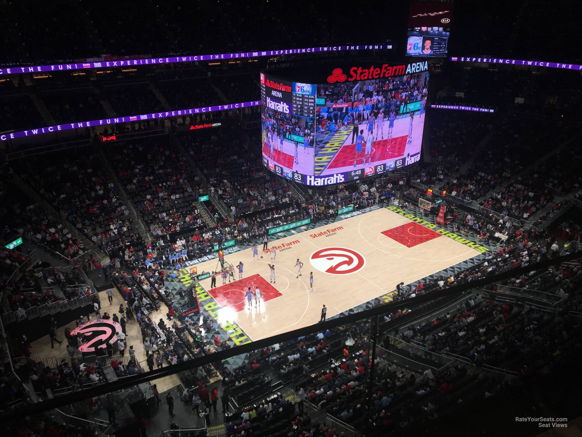 section 212, row a seat view  for basketball - state farm arena