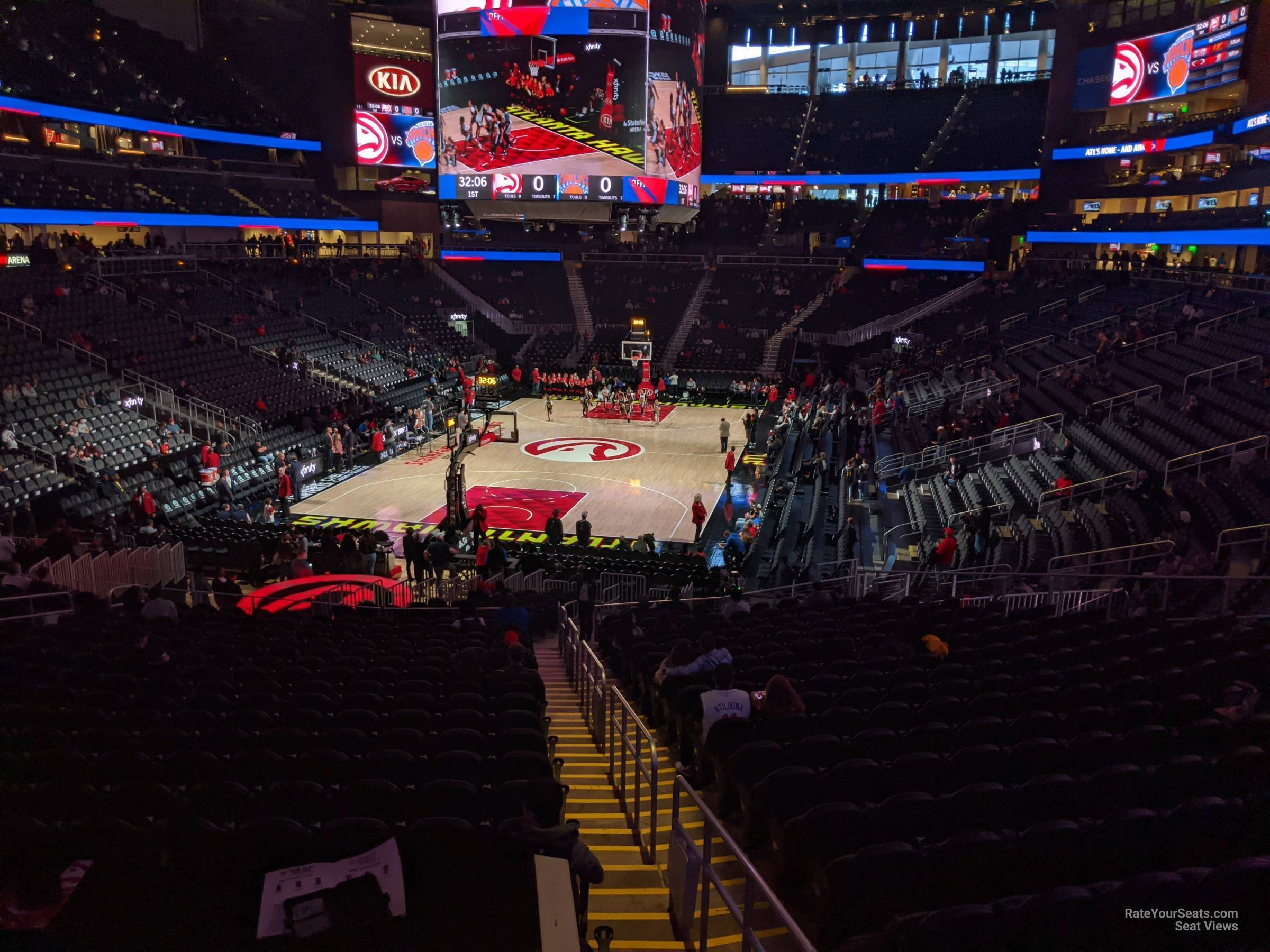 terrace 11, row aa seat view  for basketball - state farm arena