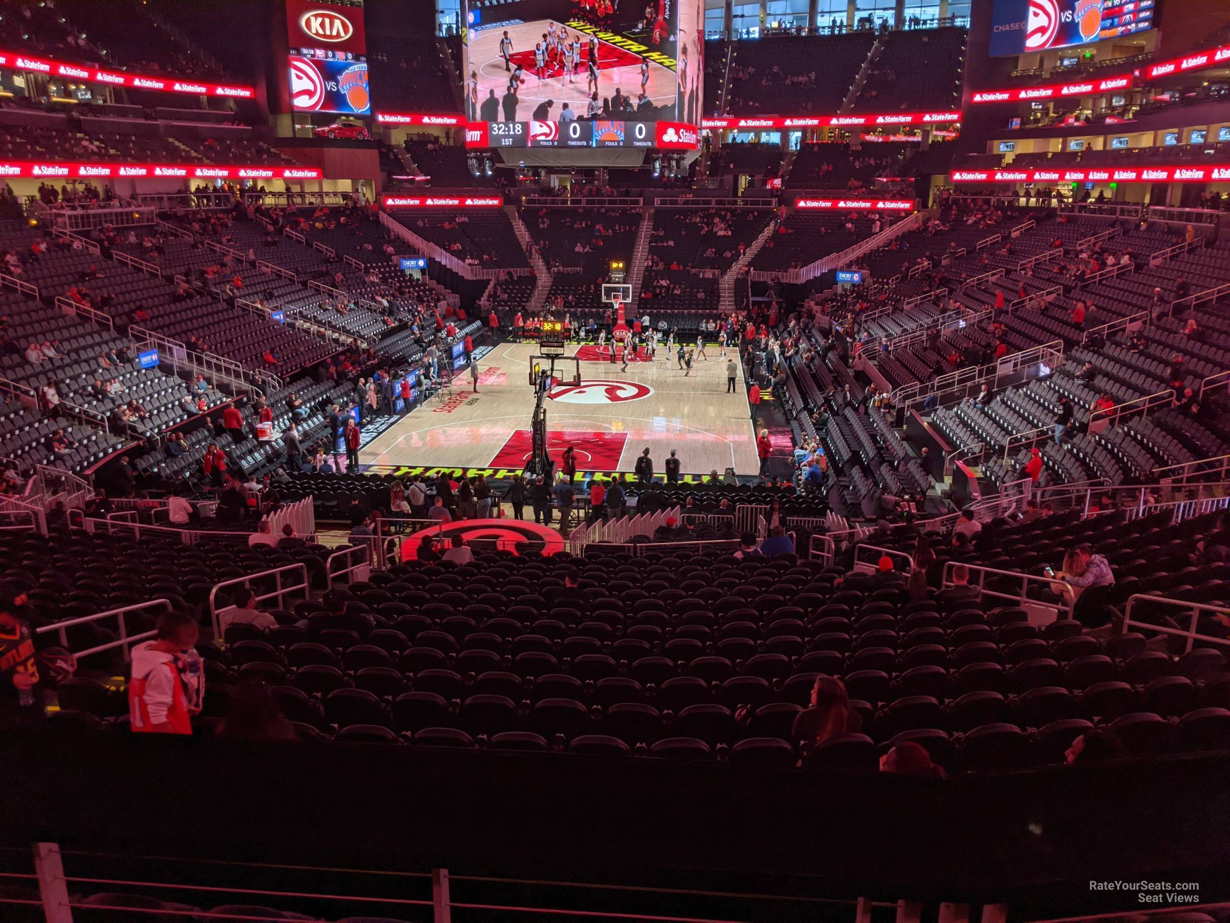 terrace 12, row aa seat view  for basketball - state farm arena